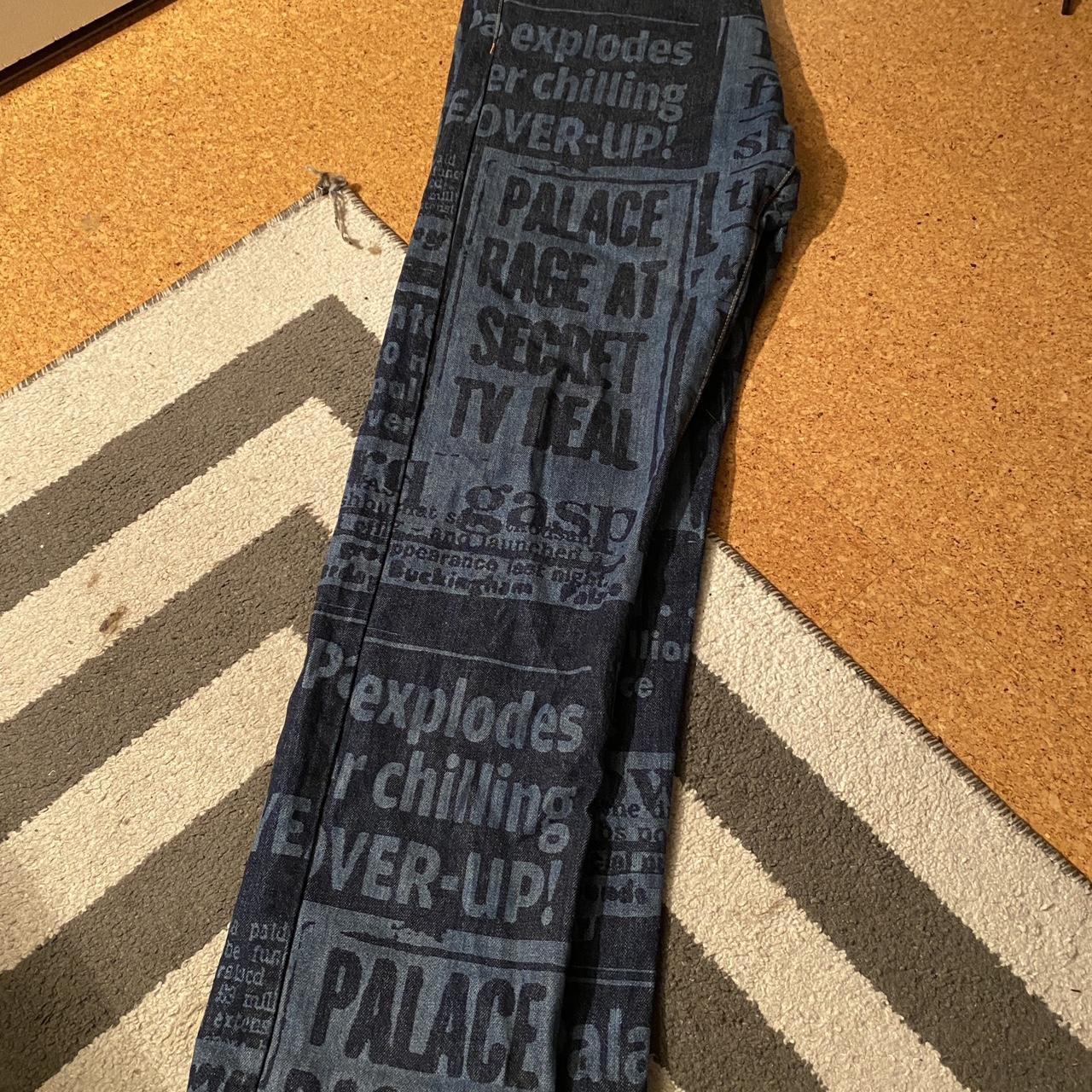 Palace FW22 Tabloid Denim Blue Straight leg Size | Depop