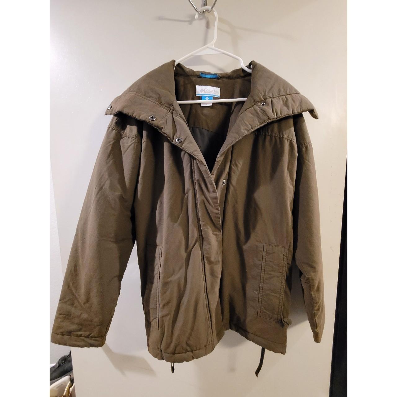 Columbia Sportswear Women's Green and Khaki Jacket | Depop