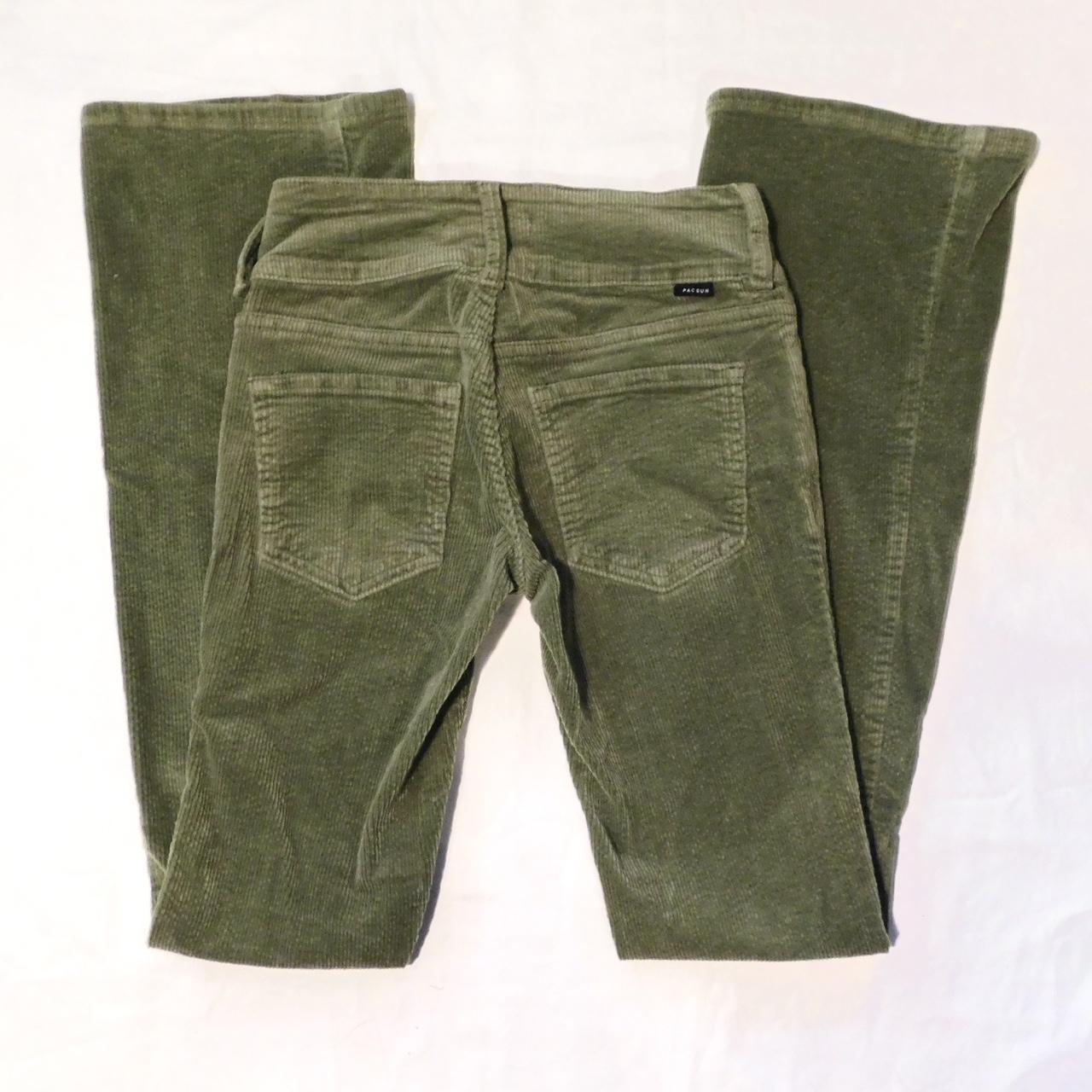 PacSun Green Corduroy Low Rise Bootcut Jeans