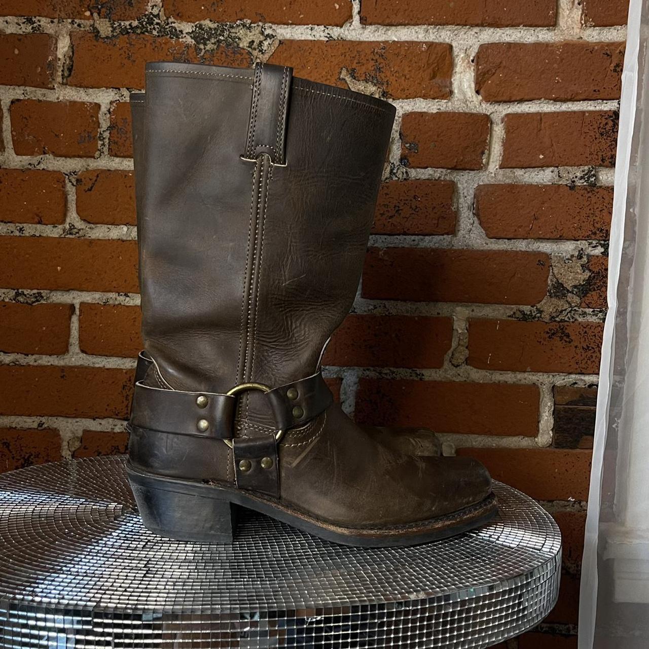 frye brown leather boots