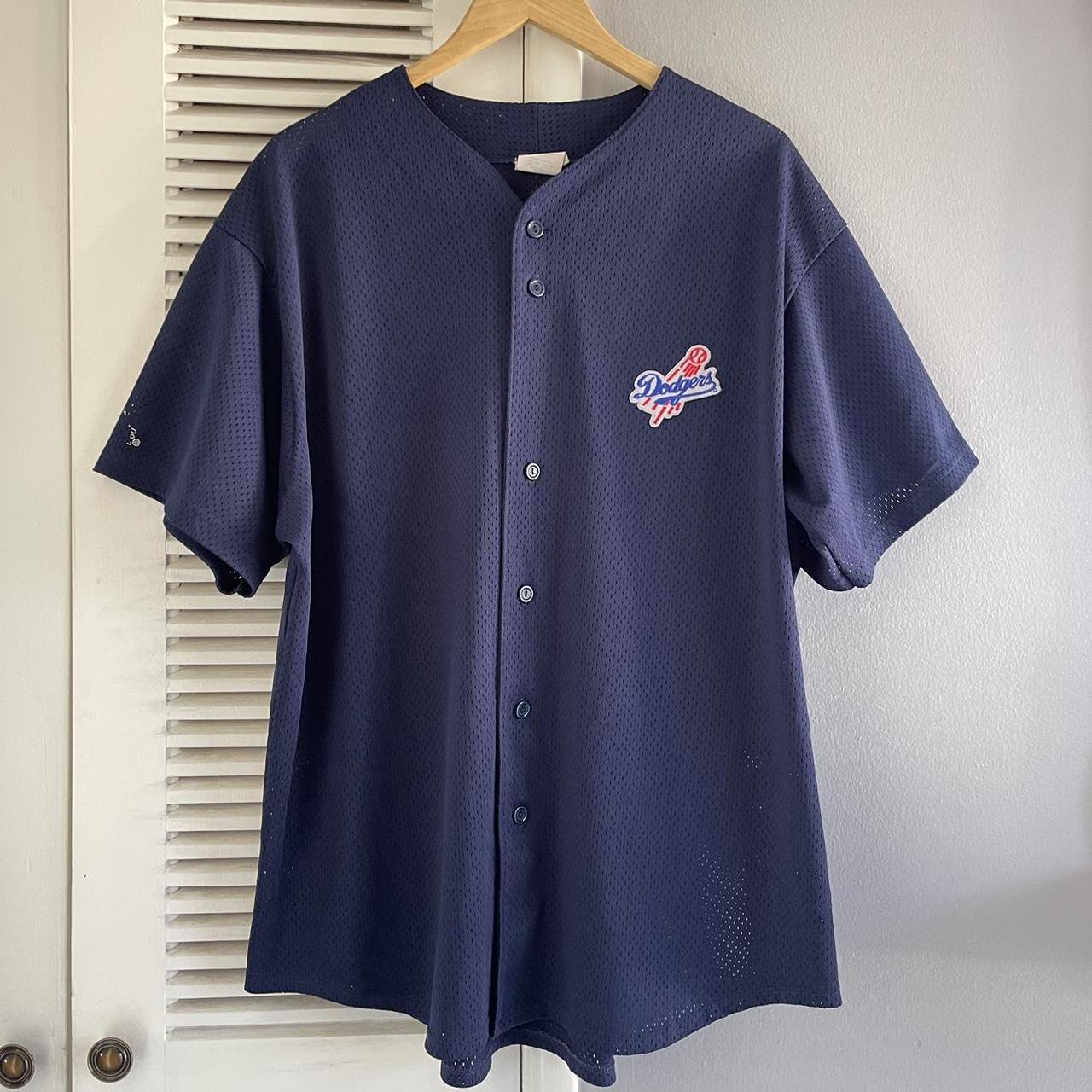 Vintage dodgers Jersey Sz 44 medium/Large Pit to - Depop