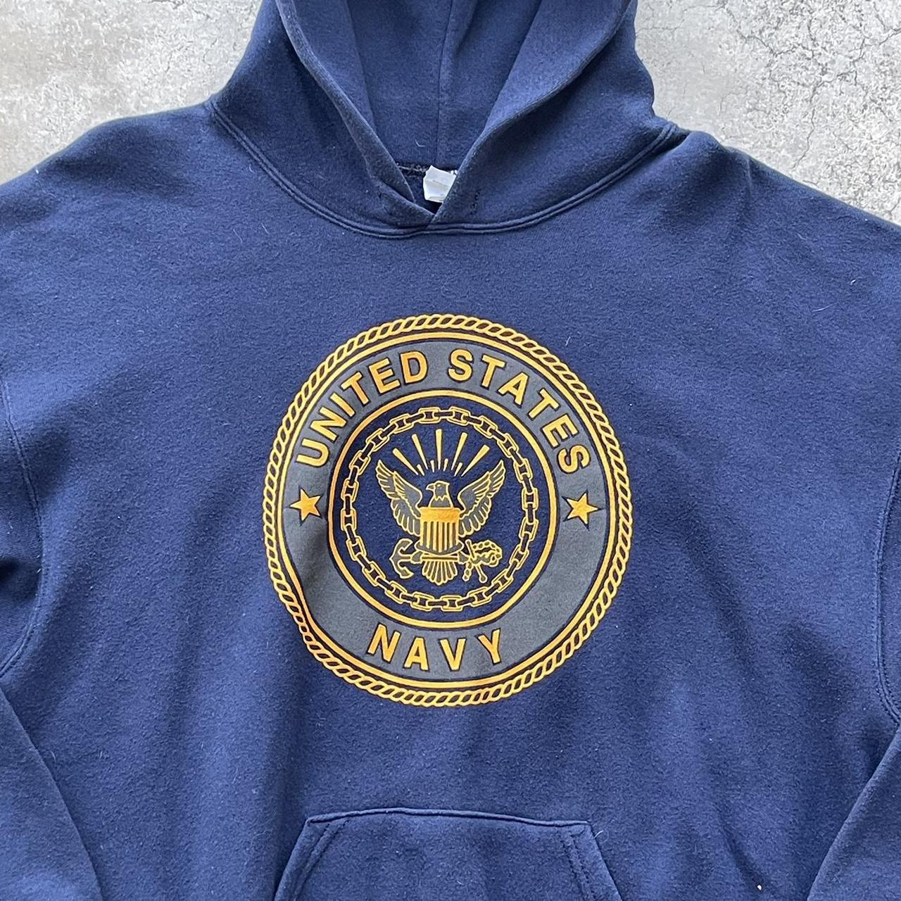 Vintage 90's US NAVY Pullover Hoodie MJ SOFFE | Depop