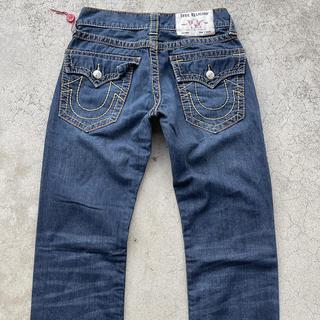 Vintage Y2K True Religion Joey Super T Dark Blue | Depop