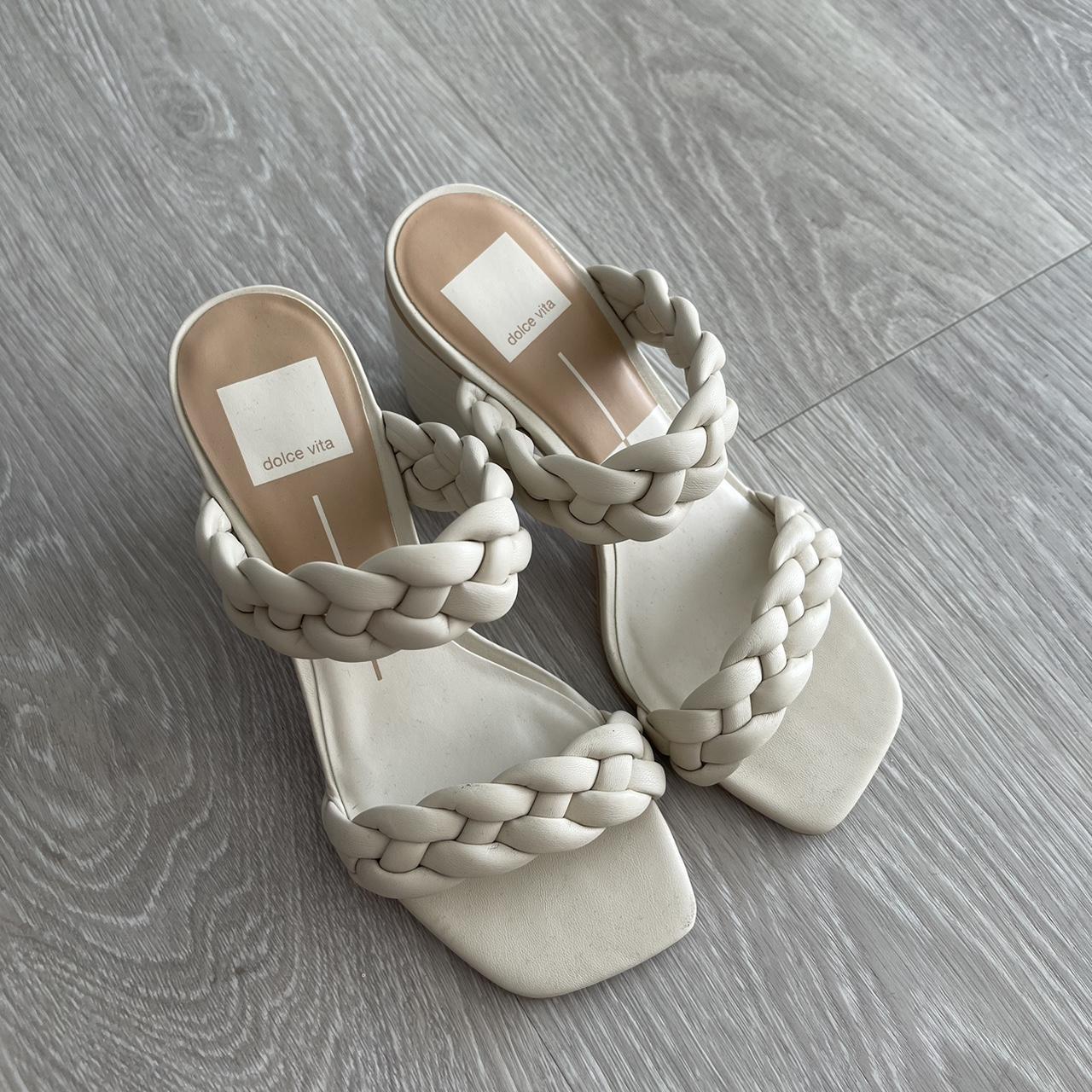 Dolce vita sandal/heels barley worn super cute - Depop
