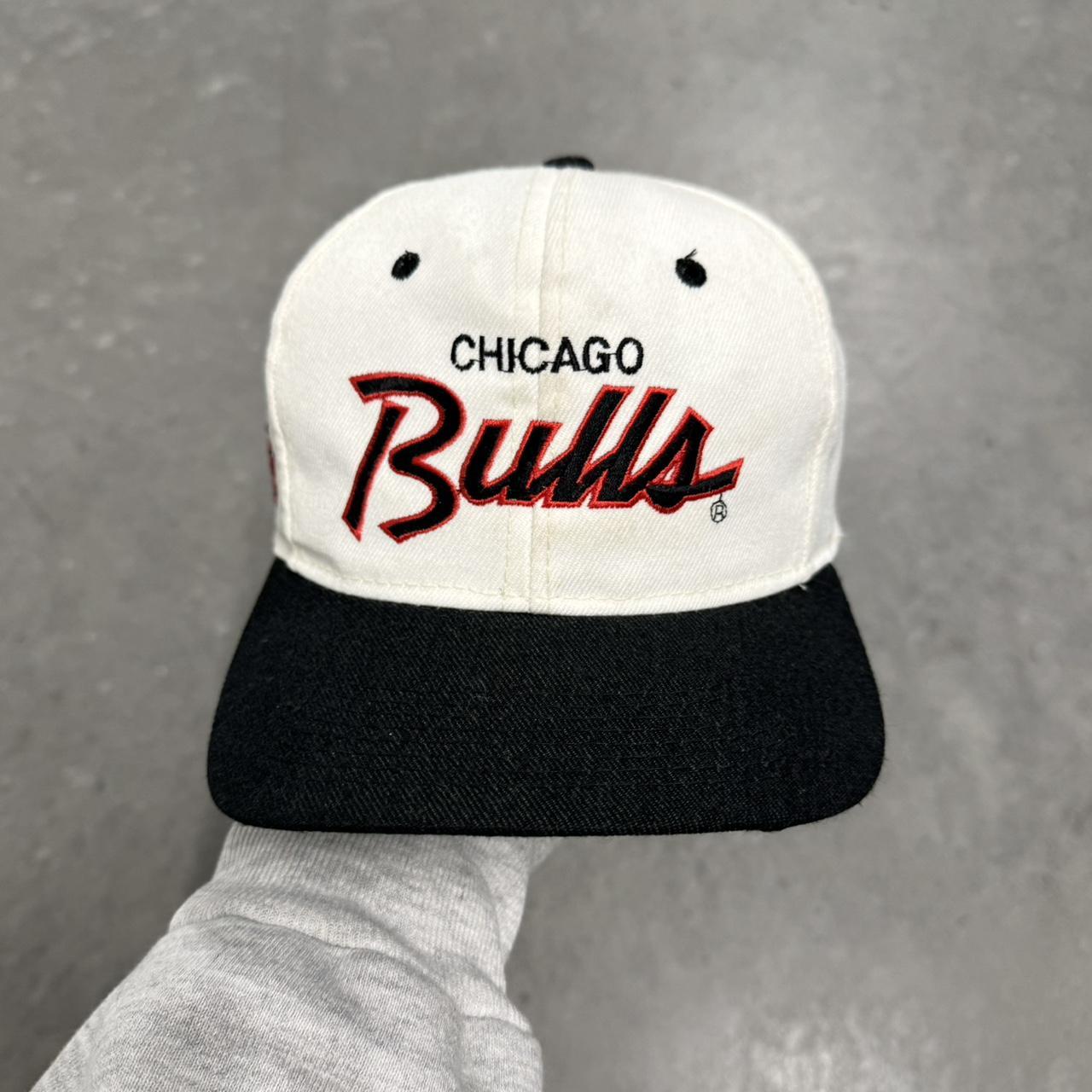 Vintage Sports Specialties Script Chicago Bulls Hat... - Depop