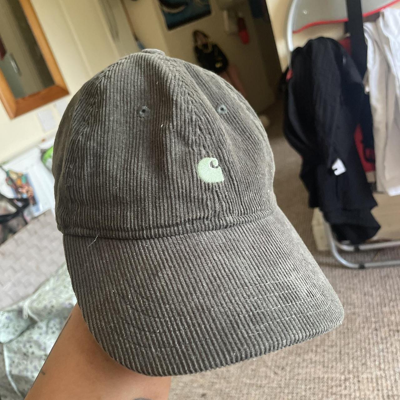 Carhartt Fishing hook grey and green Baseball Cap - Depop