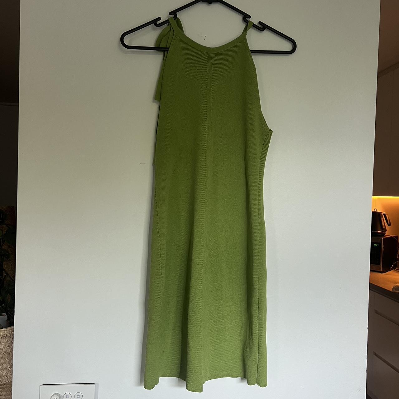 Green Ghanda halter dress, size M - Depop