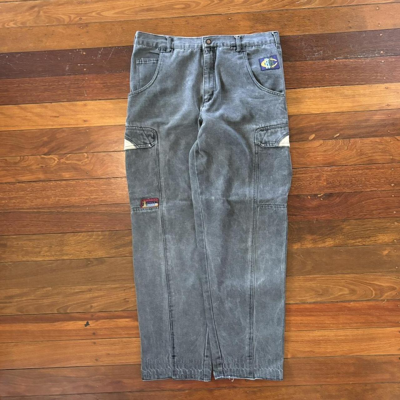 Vintage Canyon River Blues Baggy Grey Black Denim... - Depop