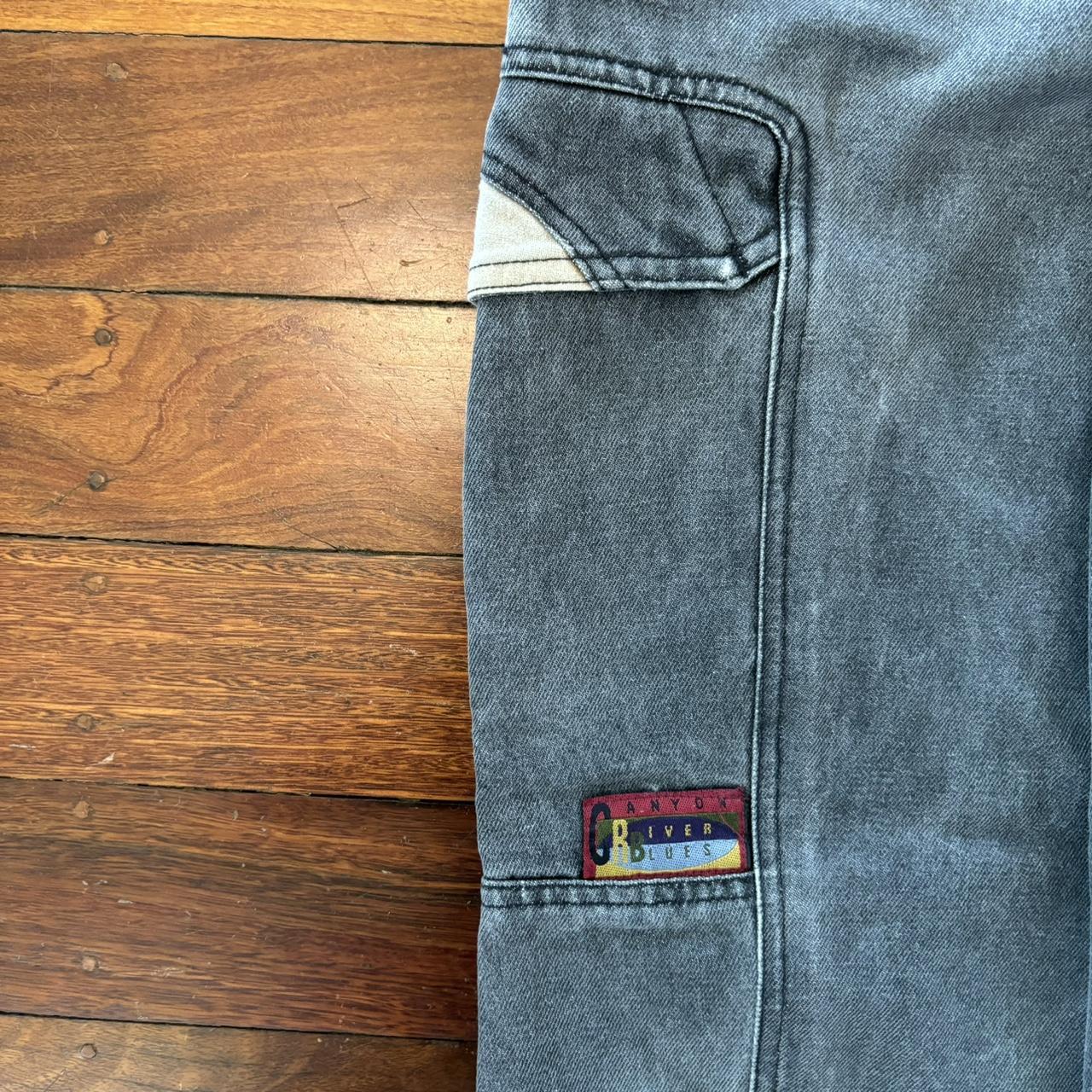 Vintage Canyon River Blues Baggy Grey Black Denim... - Depop