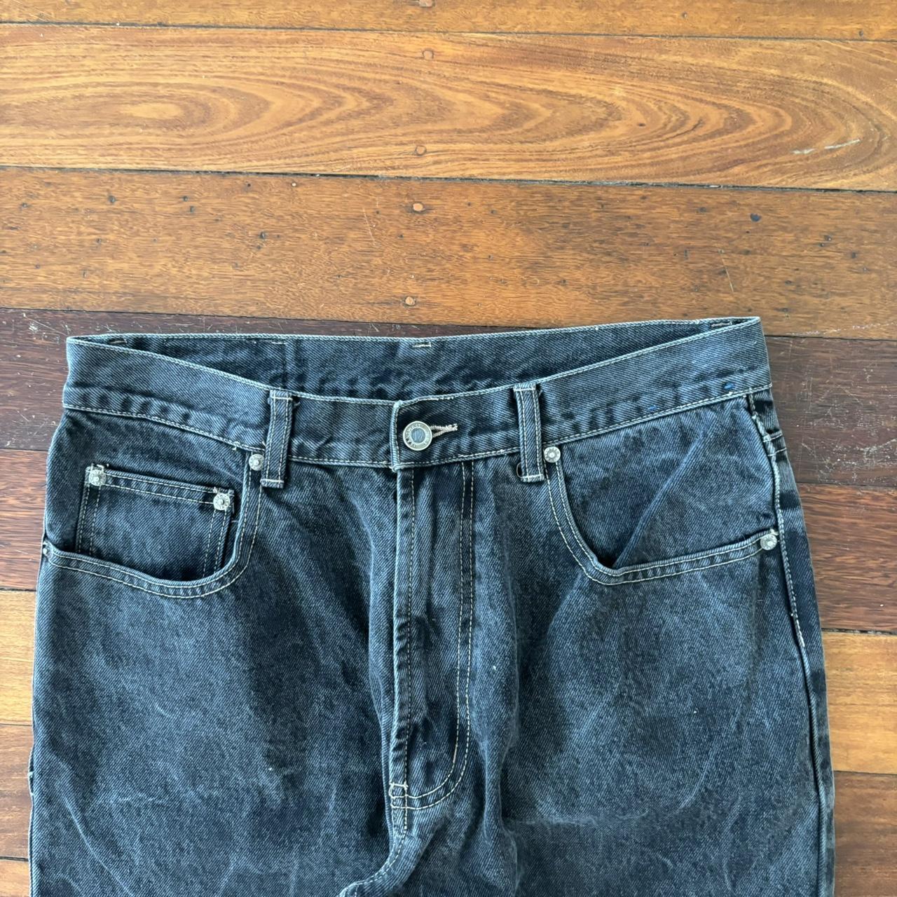 Vintage 00s Jeanswest Baggy Black Wash Skate Jeans... - Depop