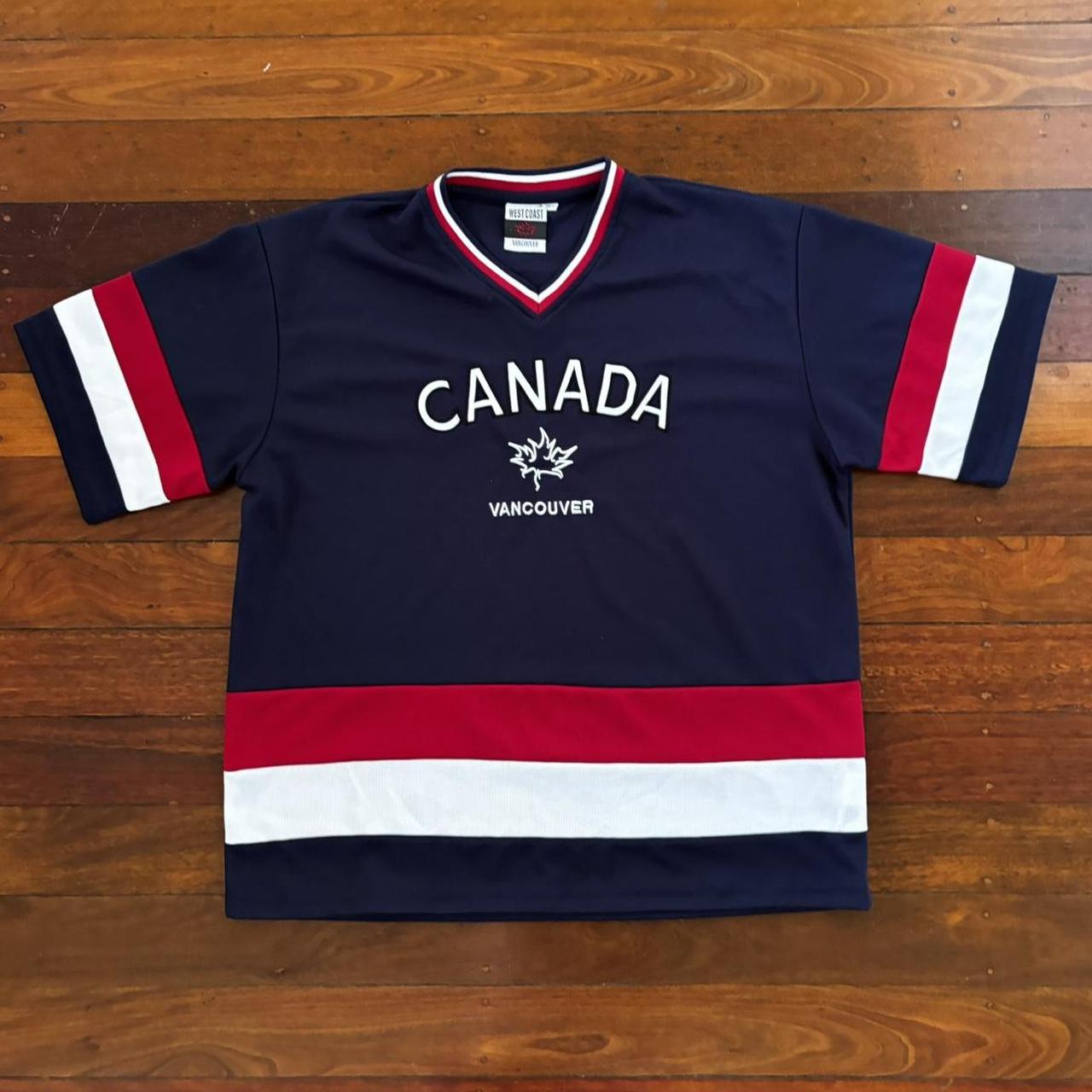 Vintage 00s Vancouver Canada Boxy Sportswear Jersey... Depop
