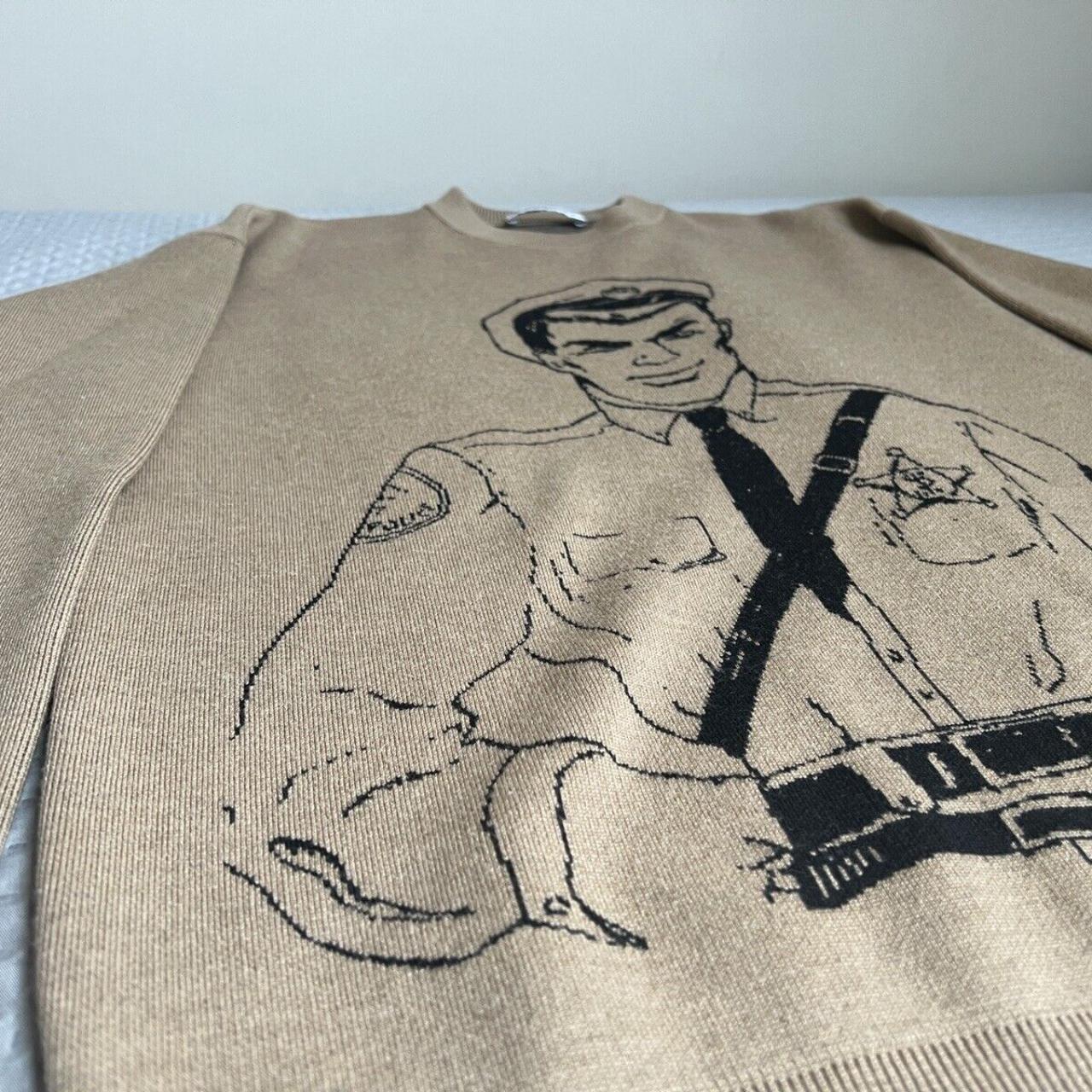 JW Anderson Tan Policeman Sketch Crewneck | Depop