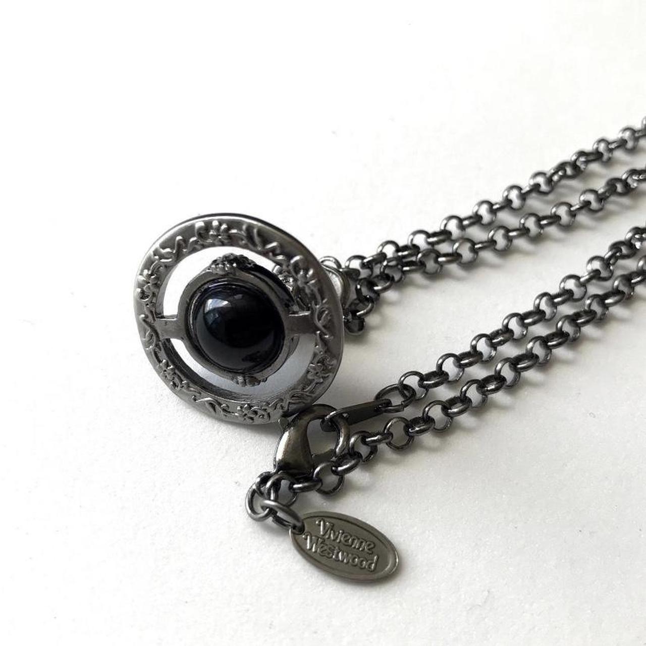 Vivienne Westwood Saturn Orb Necklace. Black Saturn... - Depop