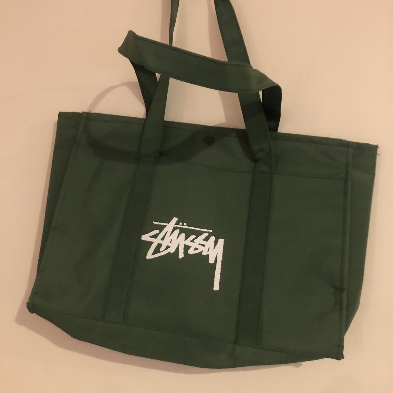 Green Stussy Tote Bag Beautiful small tote bag... - Depop