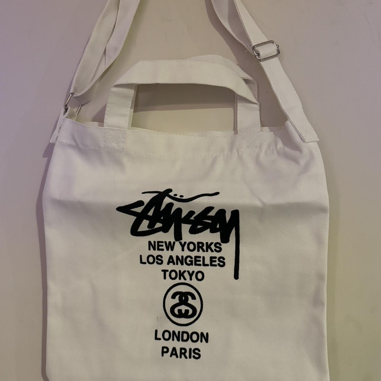 Stussy canvas tote on sale bag