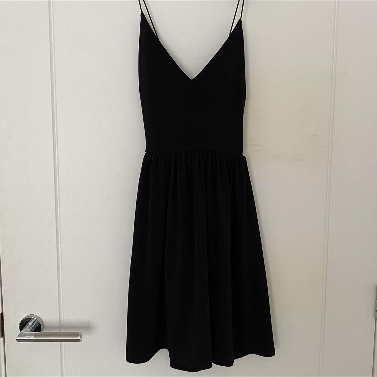 Black forever 21 flow mini dress Cross over back... Depop