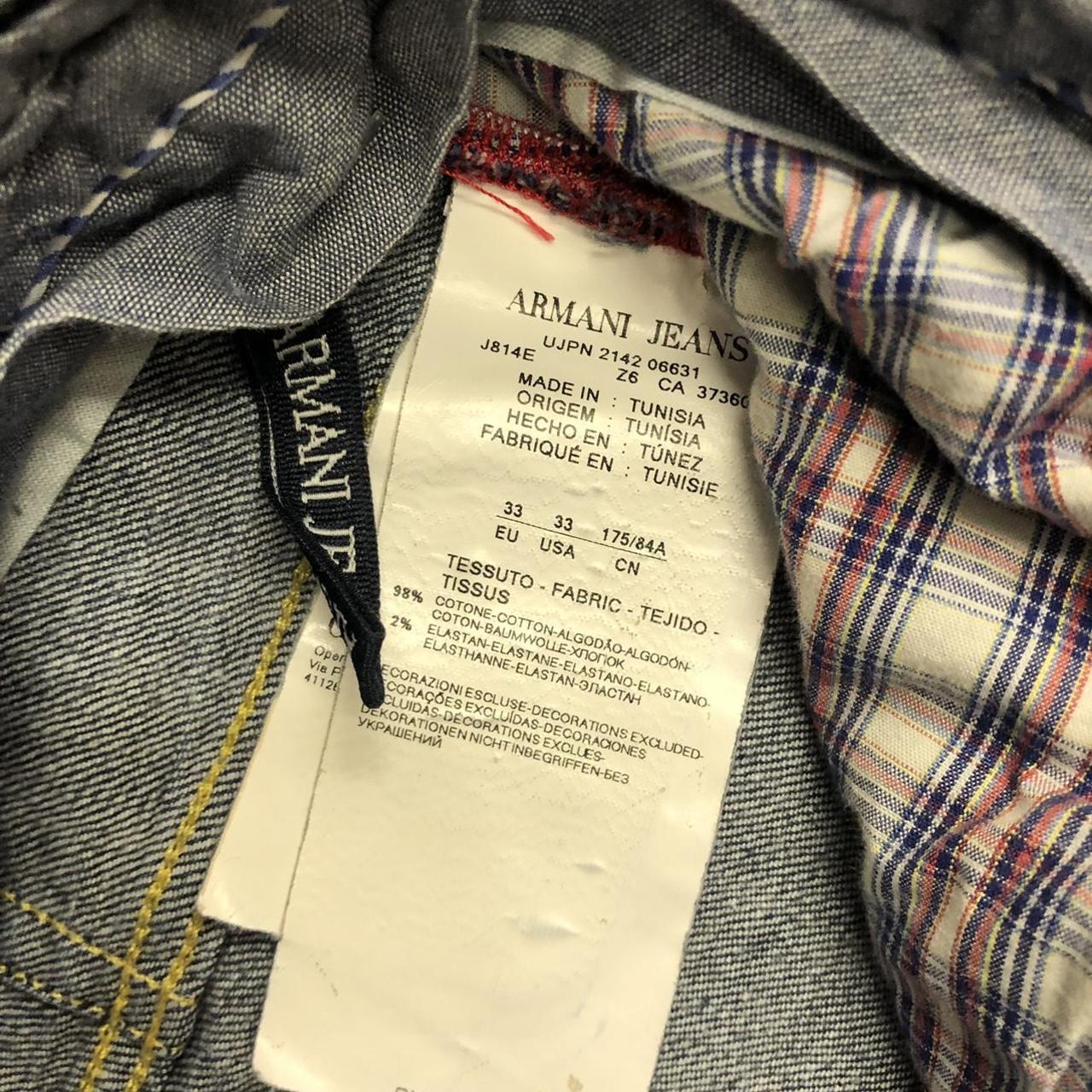 Armani 2024 jeans tag