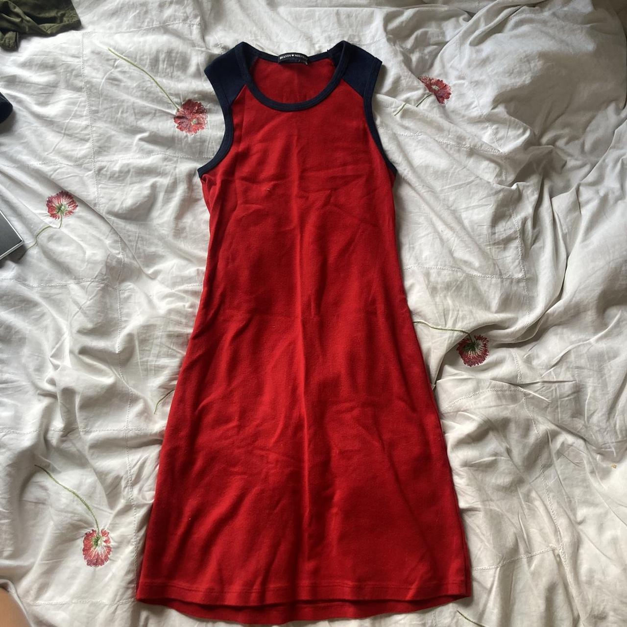 Brandy Melville Red Dress // super cute sporty vibe... Depop