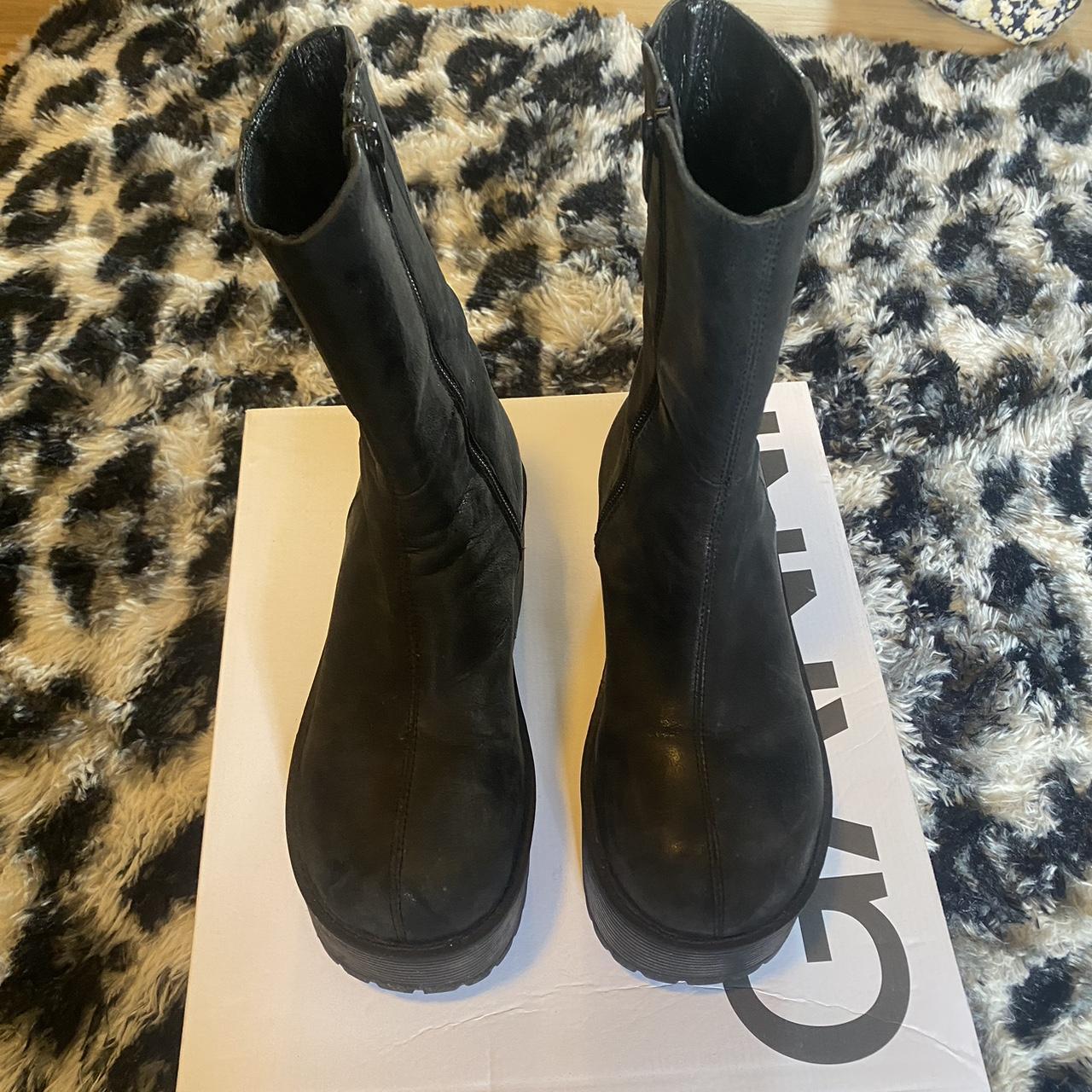 Unif Slug Boot in matte black Women’s size US 7... - Depop