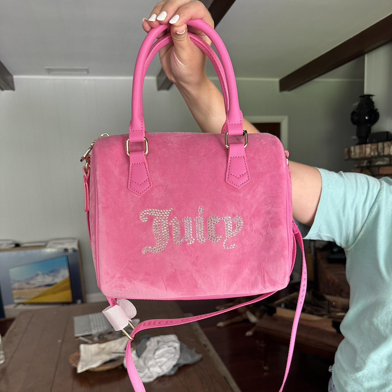 Pink velvet bag online