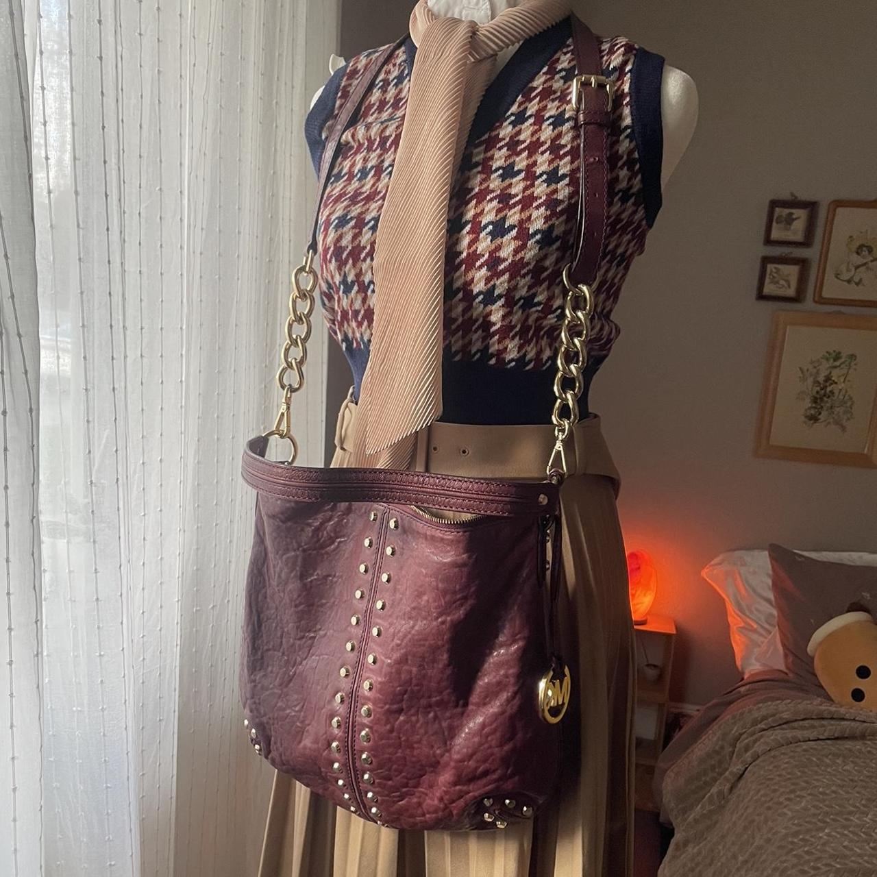 Michael kors small hot sale burgundy bag