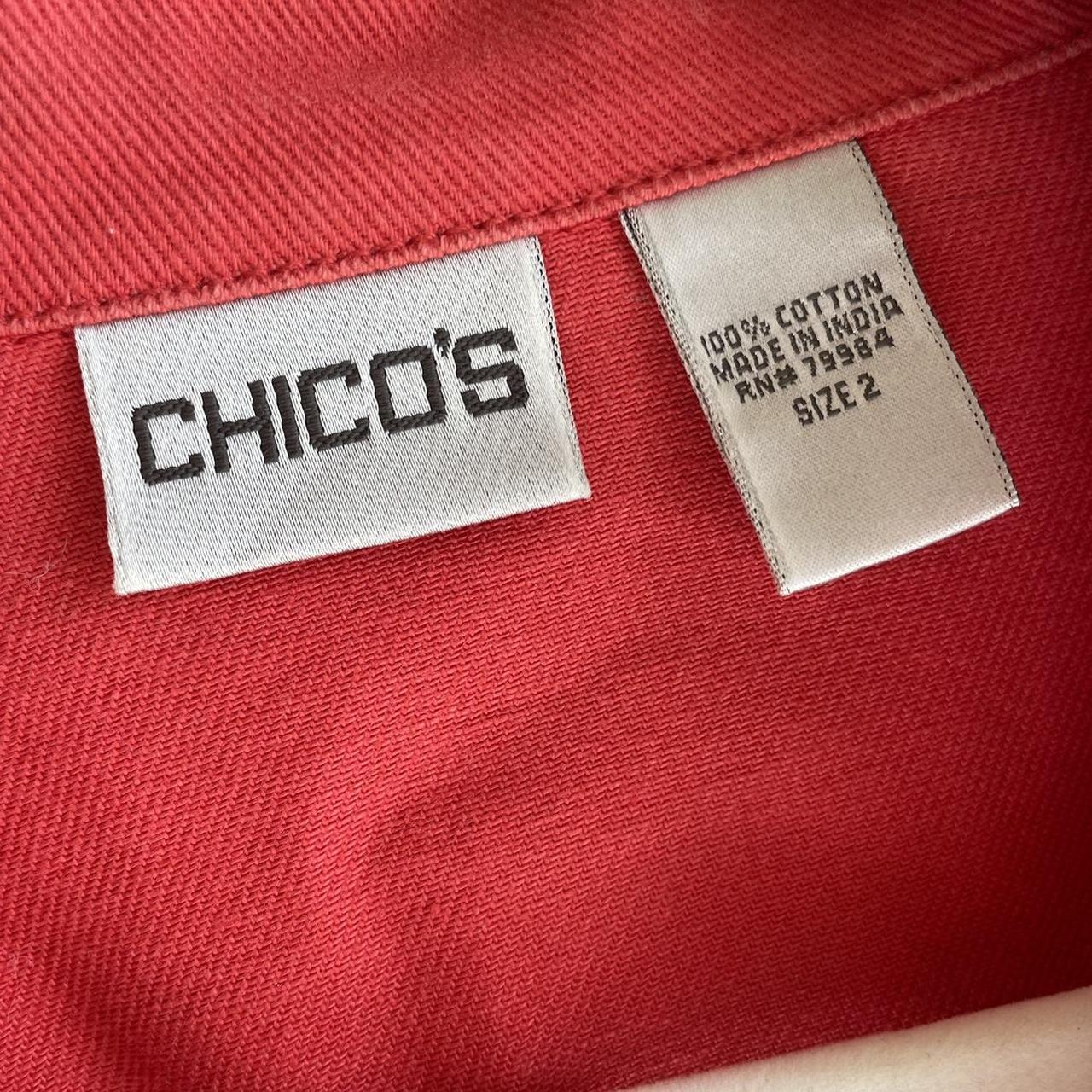 ️💋 Red Chico’s Denim Shacket - Perfect Fall... - Depop