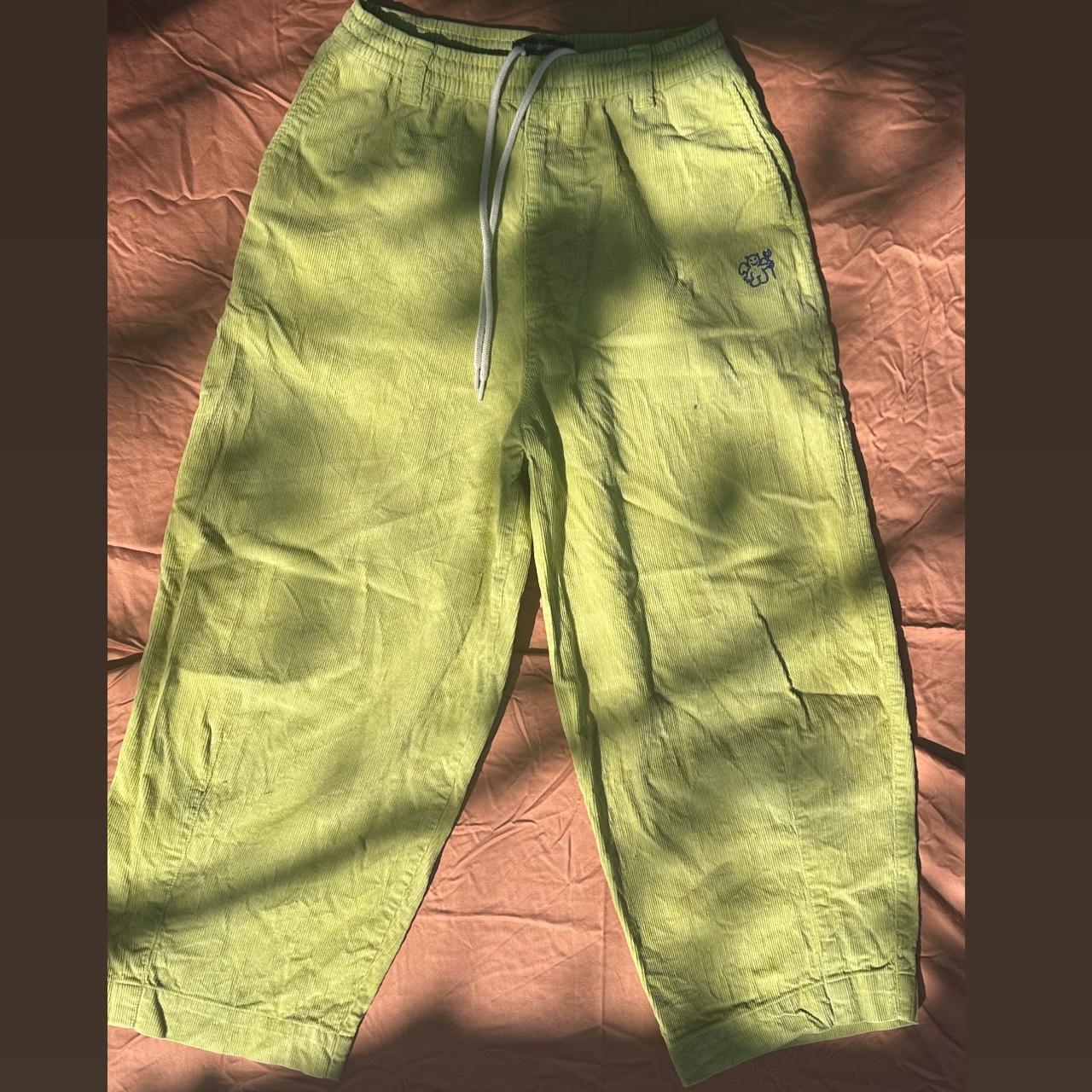 Bright Green Urban Outfitters Corduroy Pants With - Depop