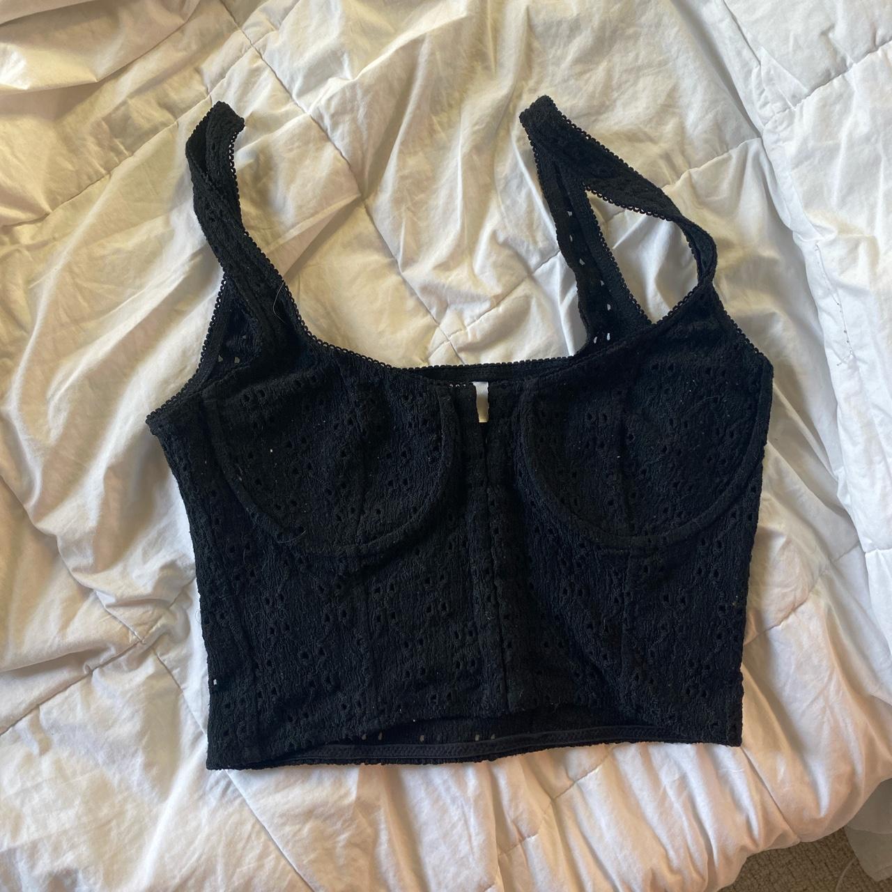 h&m DIVIDED cropped bustier top!! super cute rarely - Depop