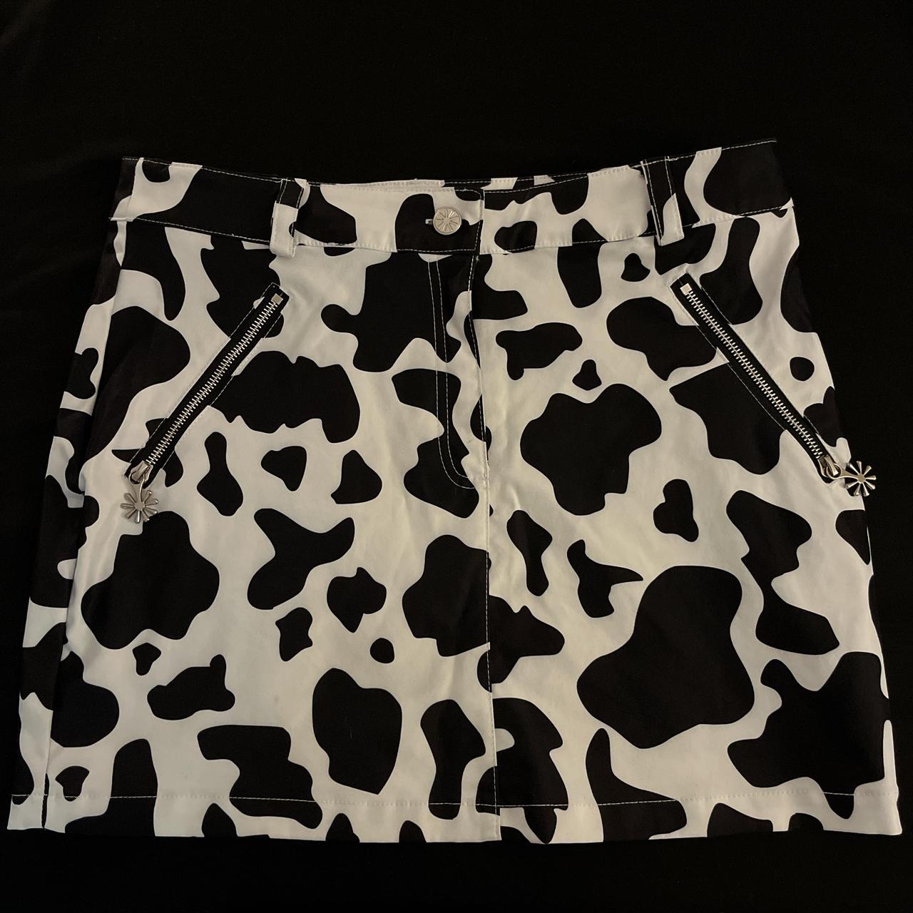 dolls kill cow print skirt delia s XL Depop