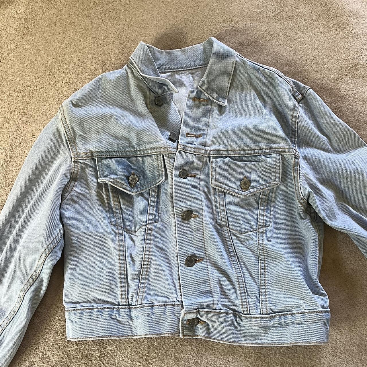 Brandy Melville light denim jean jacket (cropped)... Depop