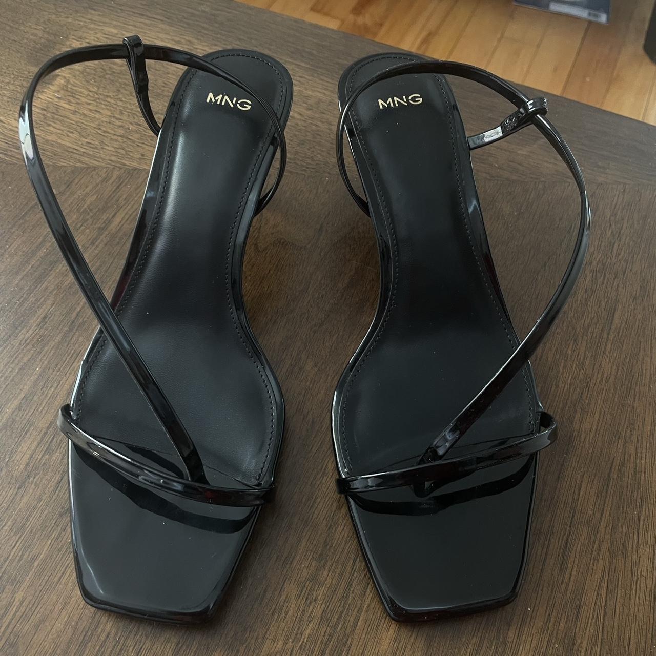 Mango Women's Black Sandals | Depop