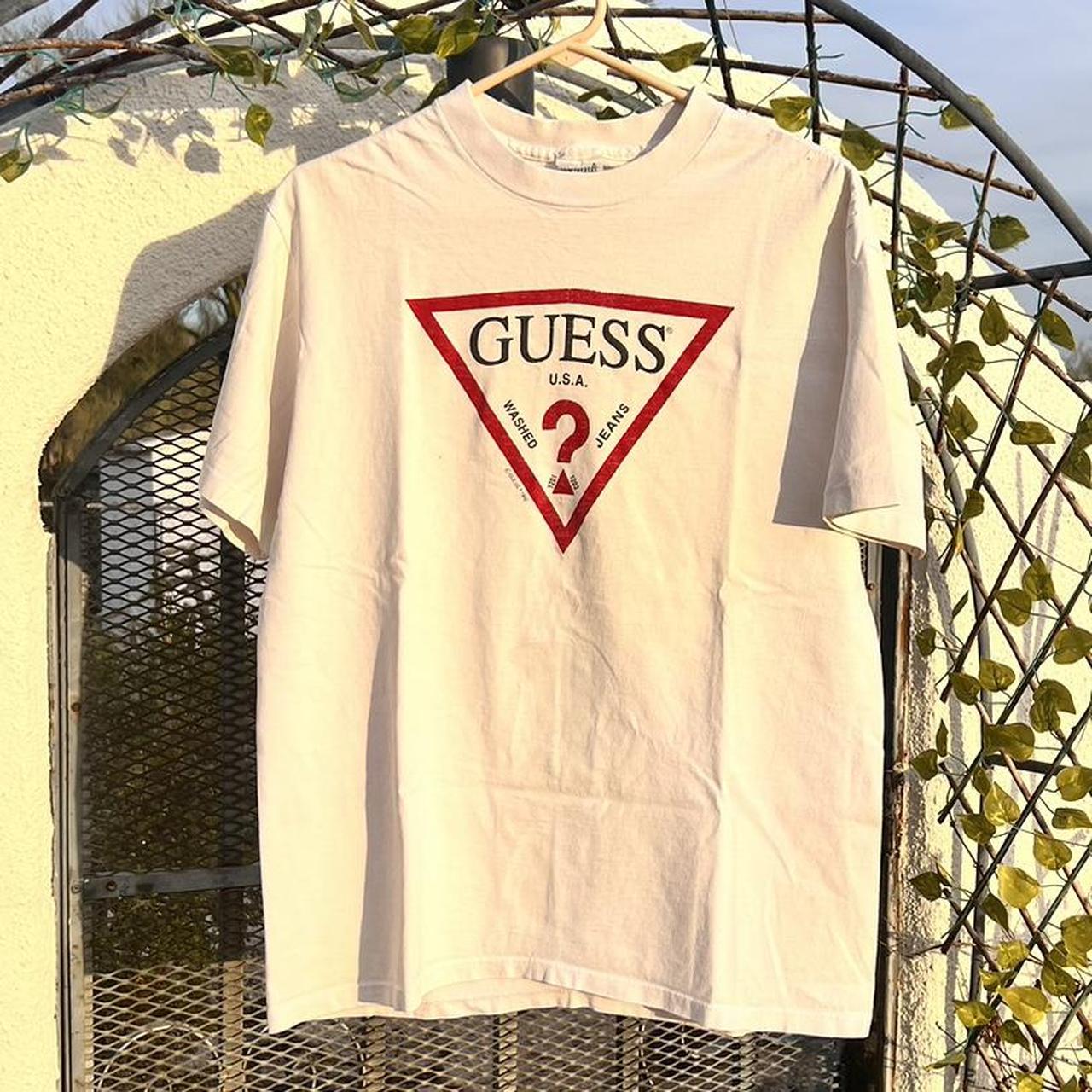 Vintage 1992 Guess T shirt by Georges Marciano OG... - Depop