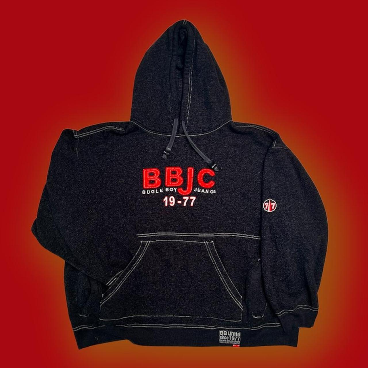 Vintage Bugle Boy jeans company hoodie Double front... Depop