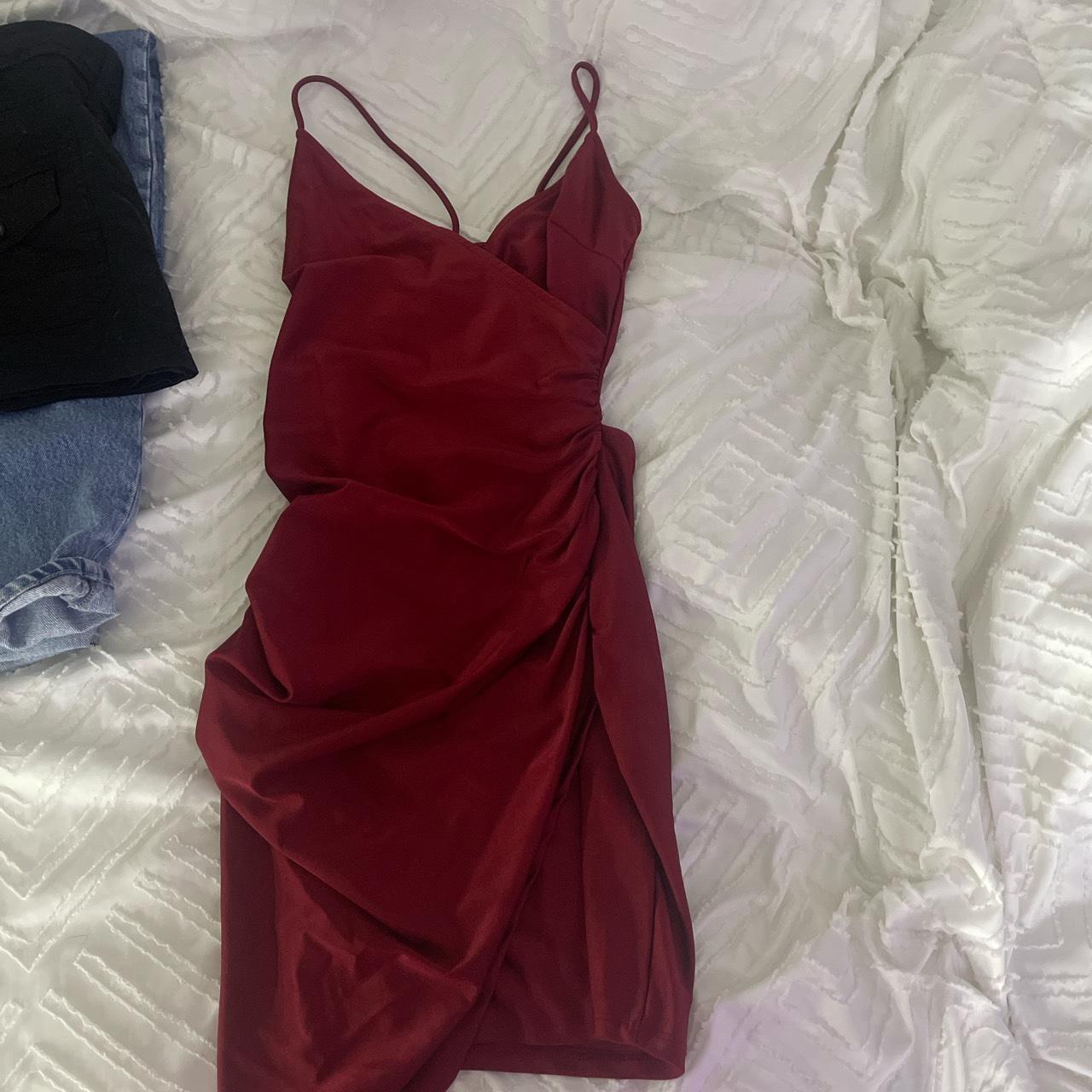 Little 2024 maroon dress