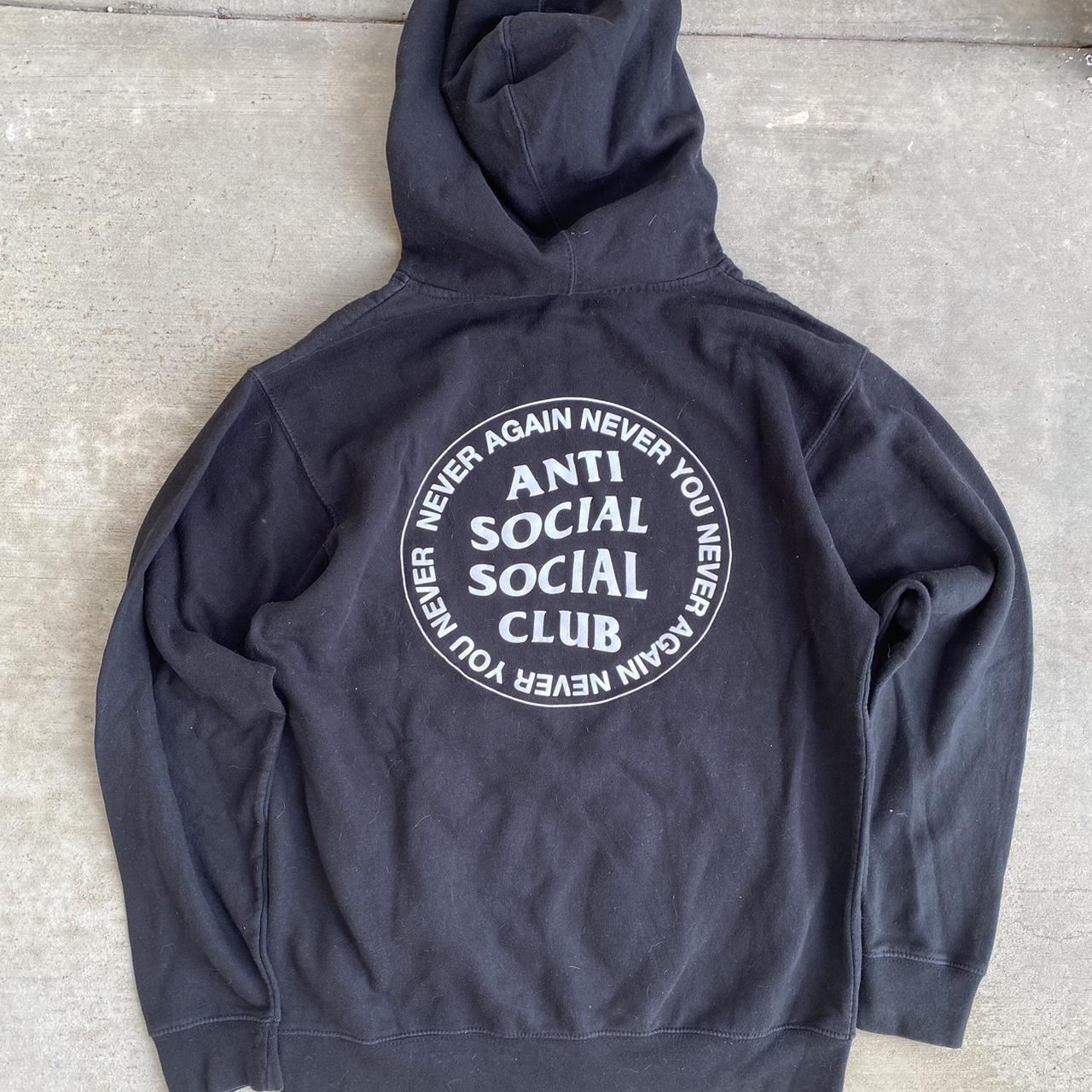 Anti Social Social Club Never again Hoodie, Size...