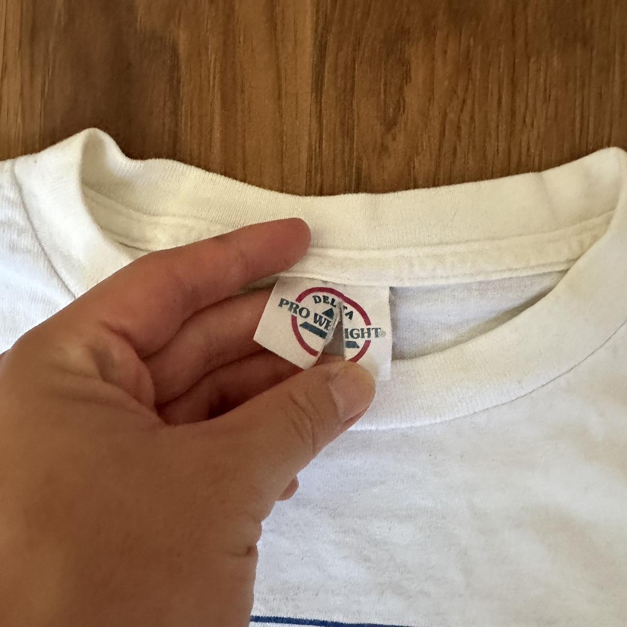 Small tan vintage dodgers tee shirt - Depop