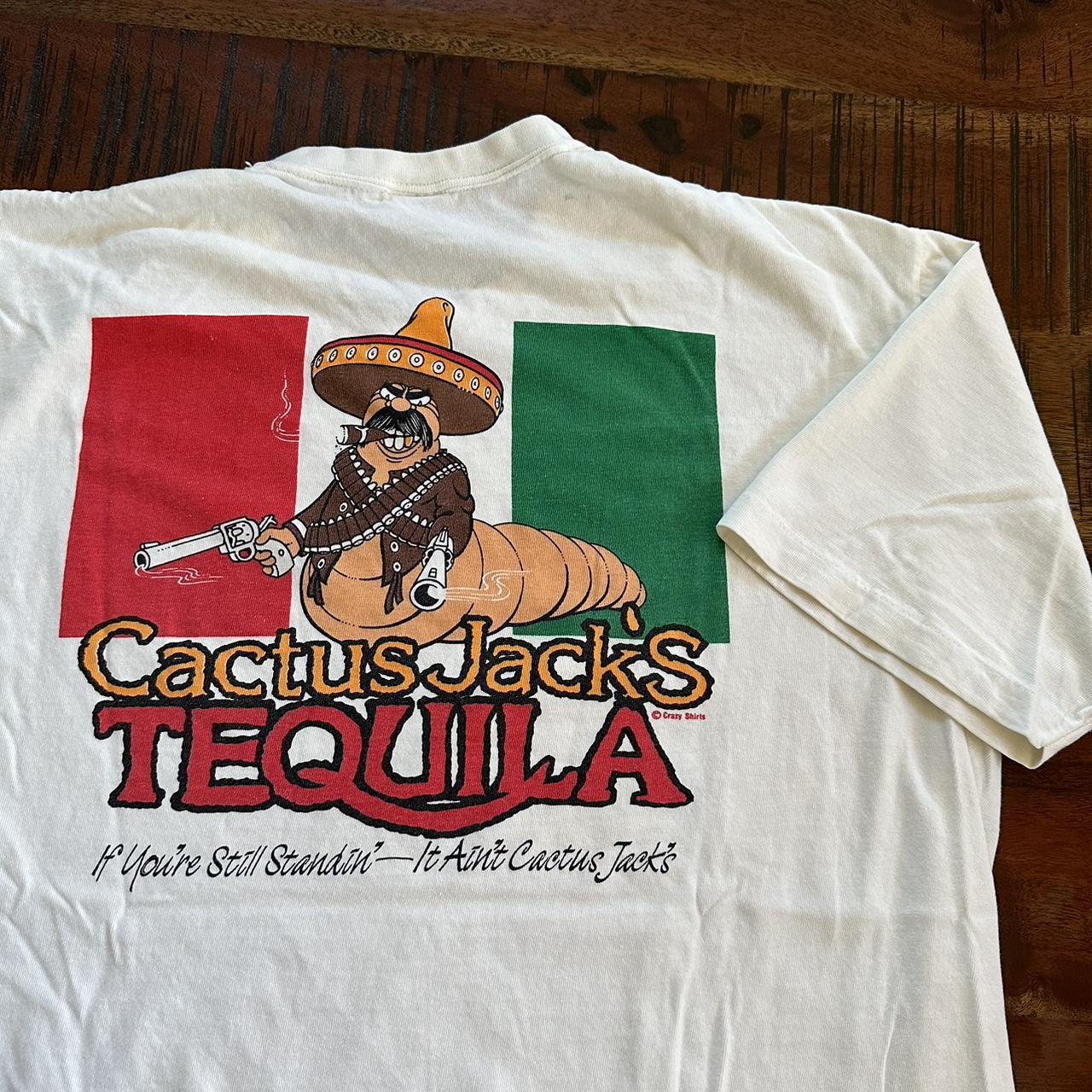 Vintage Cactus Jack Tequila Crazy Shirts Size... Depop