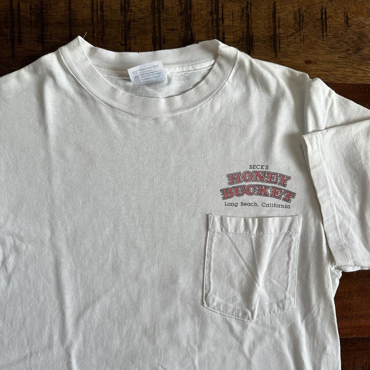 Vintage Long Beach Honey Bucket Shirt Size M Fits M... - Depop