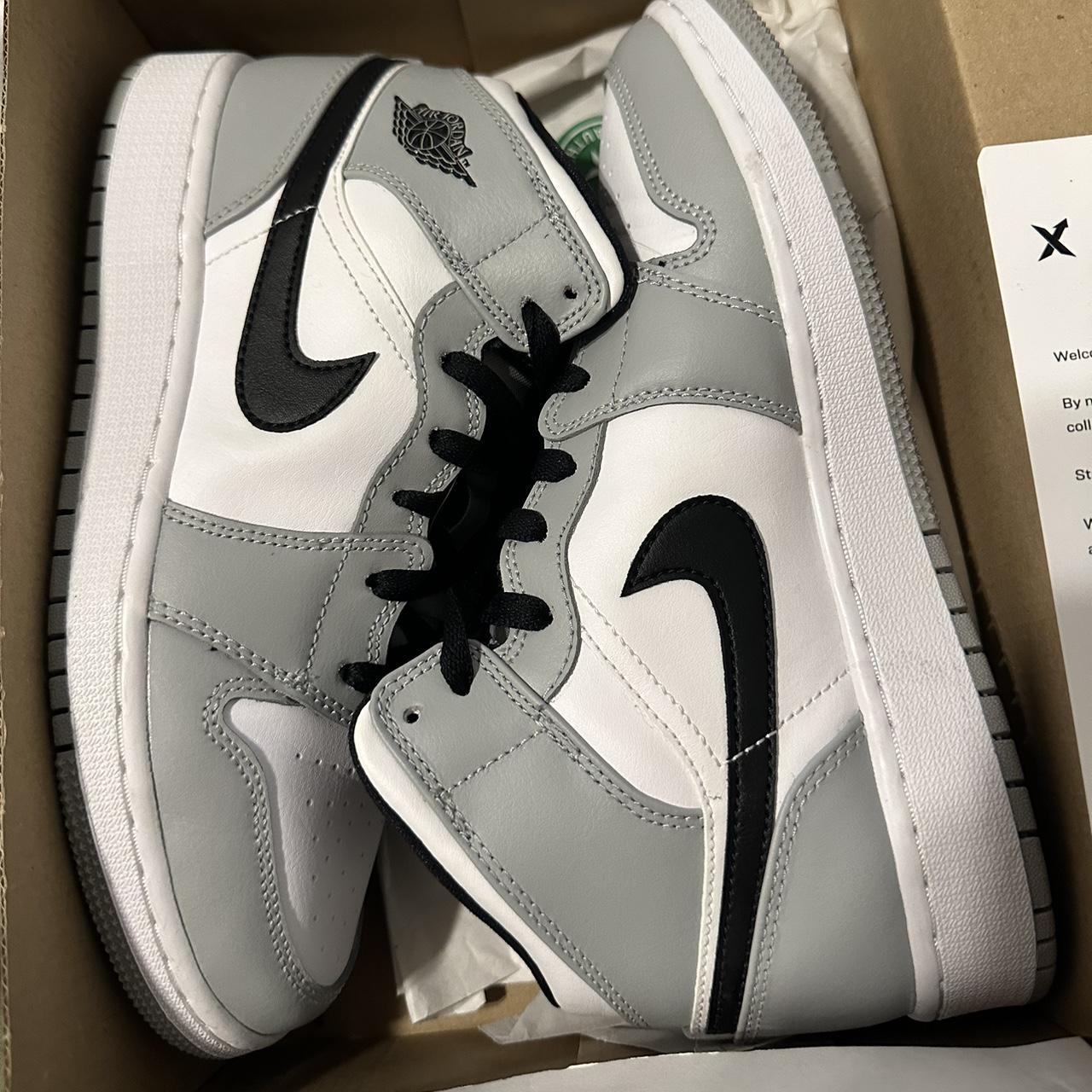 AIR Jordan 1 Mid Smoke Grey GS (5.5Y) 5.5Y sizes to... - Depop