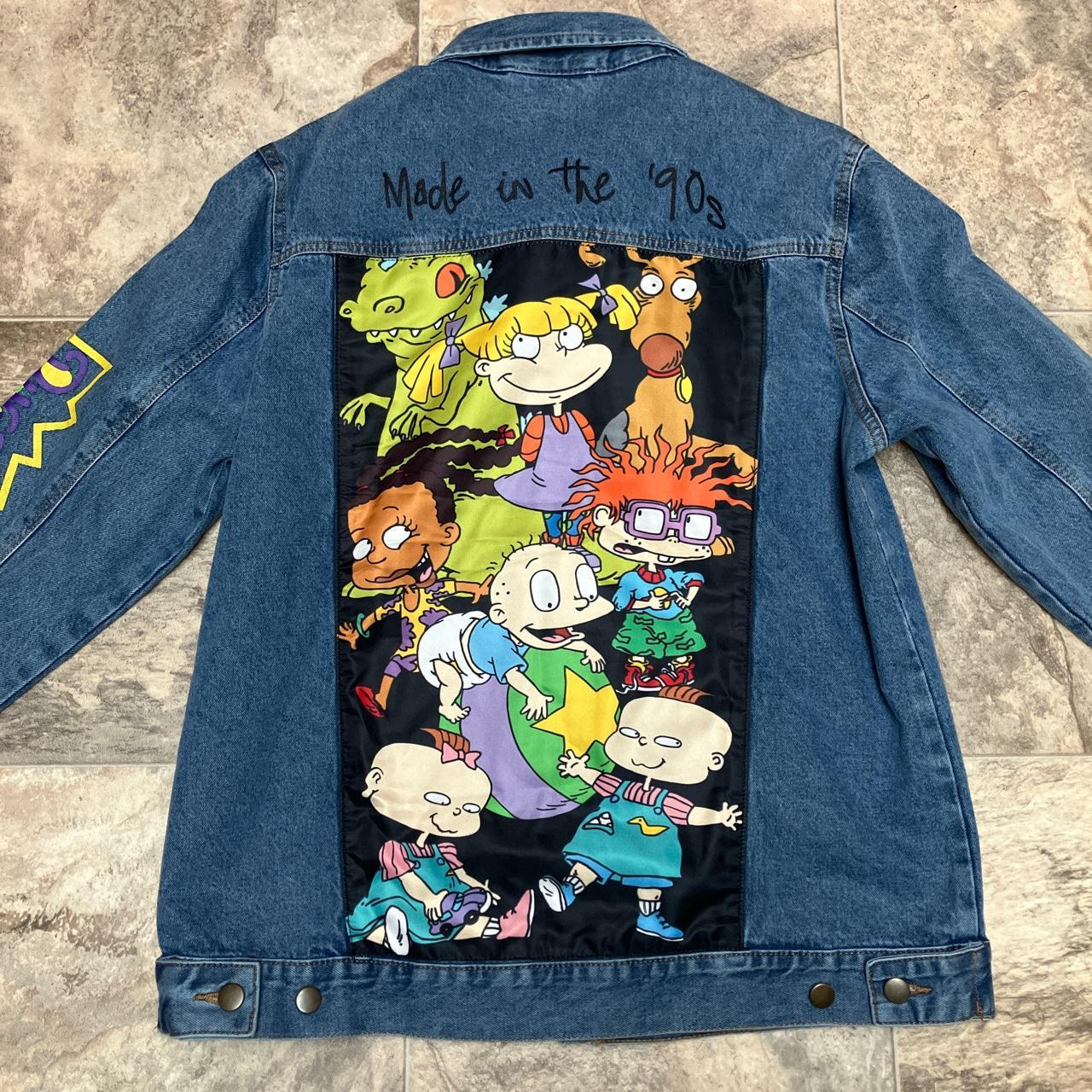 90 s style nickelodeon rugrats Jean jacket Size. Depop