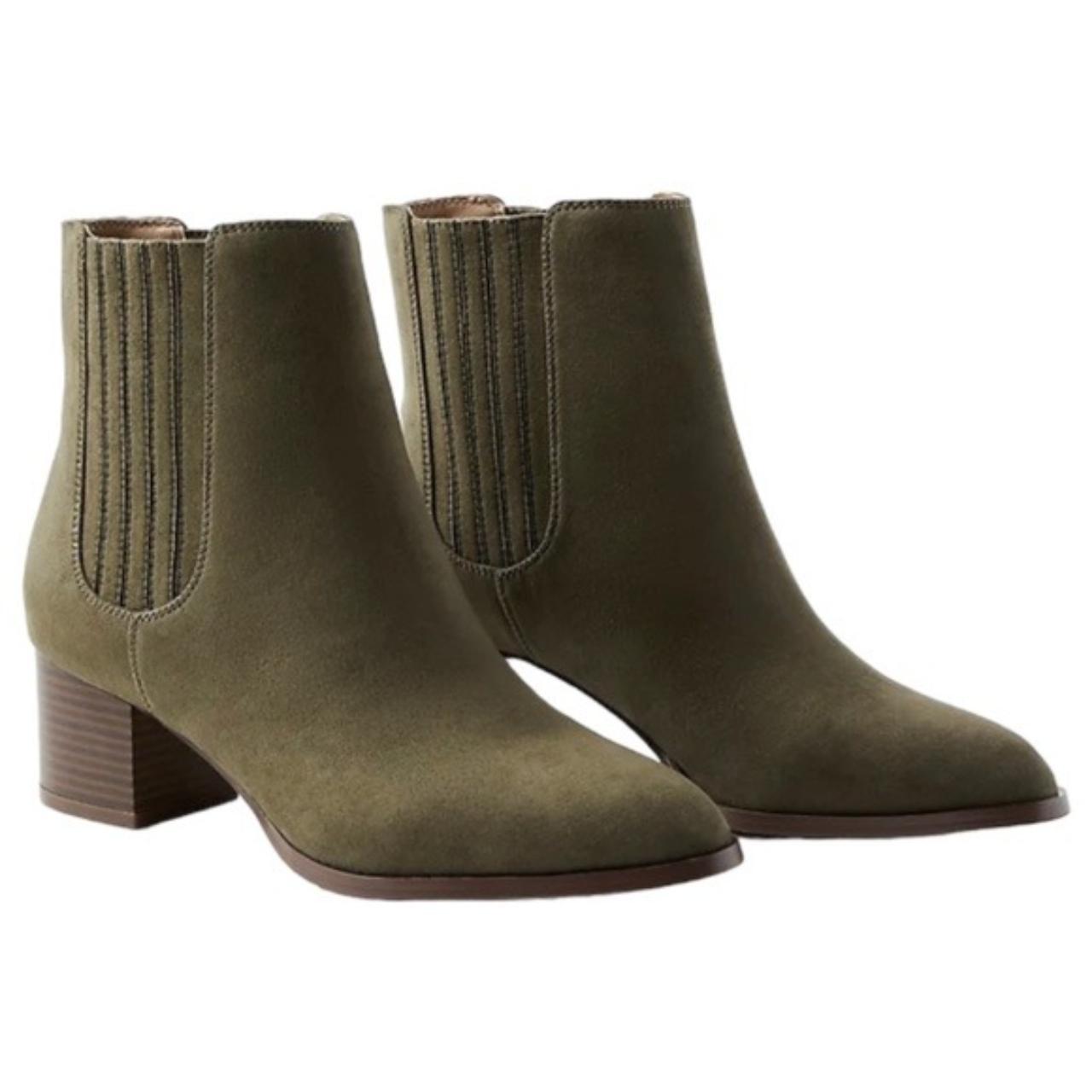 Stacked heel hot sale ankle boots