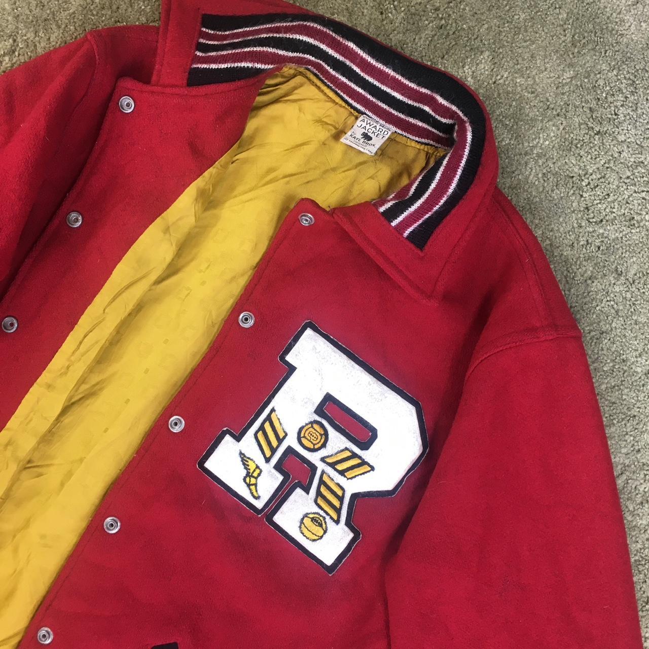 Women's Red and Yellow Jacket | Depop