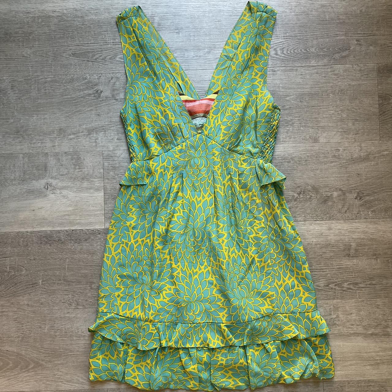 Nanette Lepore Santa Fe Silk Sleeveless Floral Dress. Depop