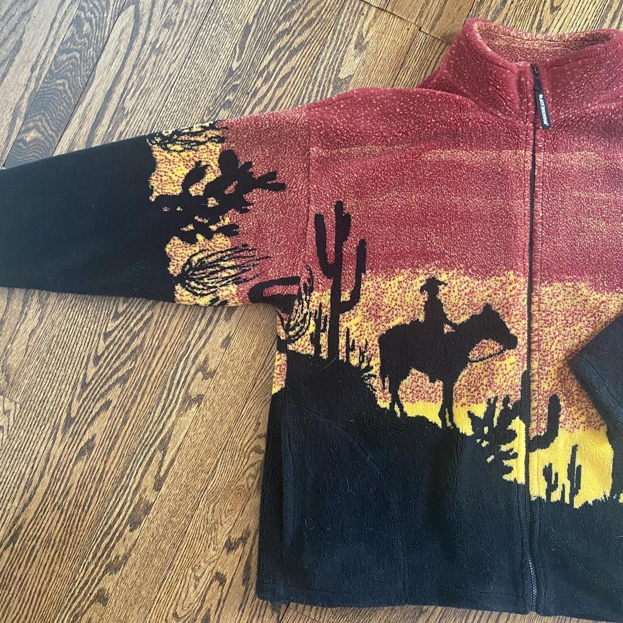 VINTAGE WESTERN PRINTED FLEECE this fleece is soooo... - Depop