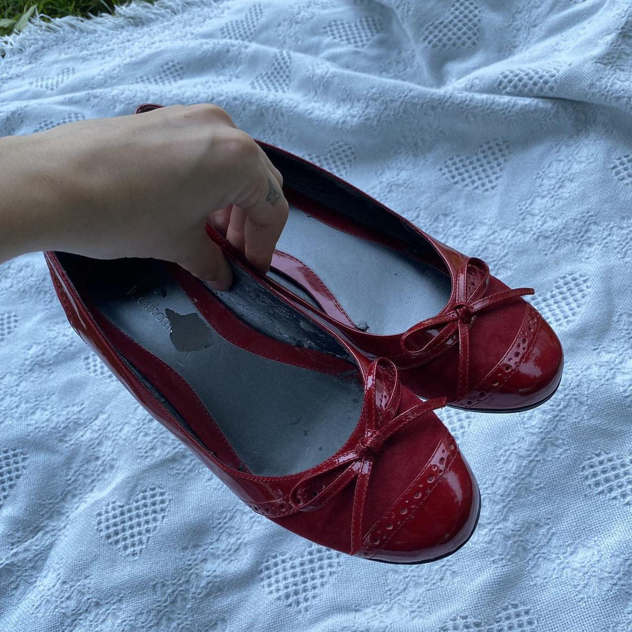 Liz Claiborne Women's Red Balletshoes Depop