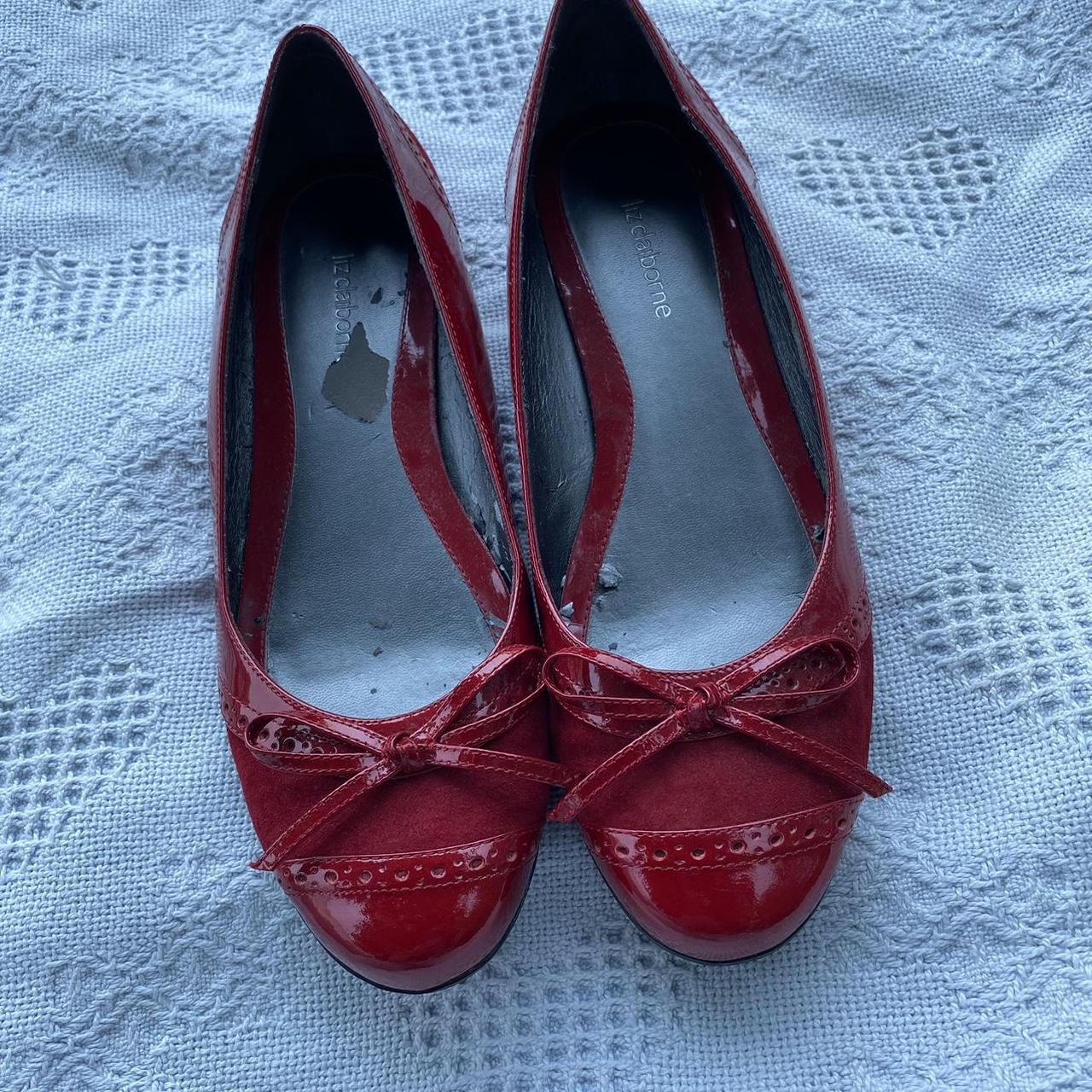 Liz Claiborne Women's Red Ballet-shoes | Depop