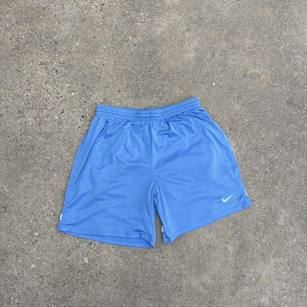 Nike Men's Blue and White Shorts | Depop