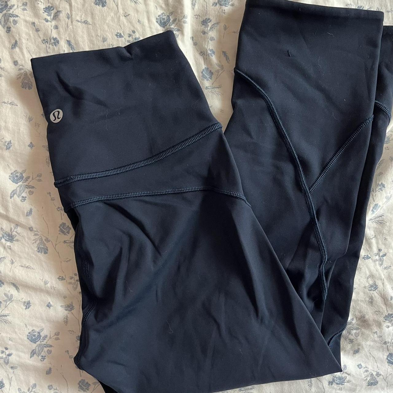 navy blue lululemon high rise leggings - so... - Depop