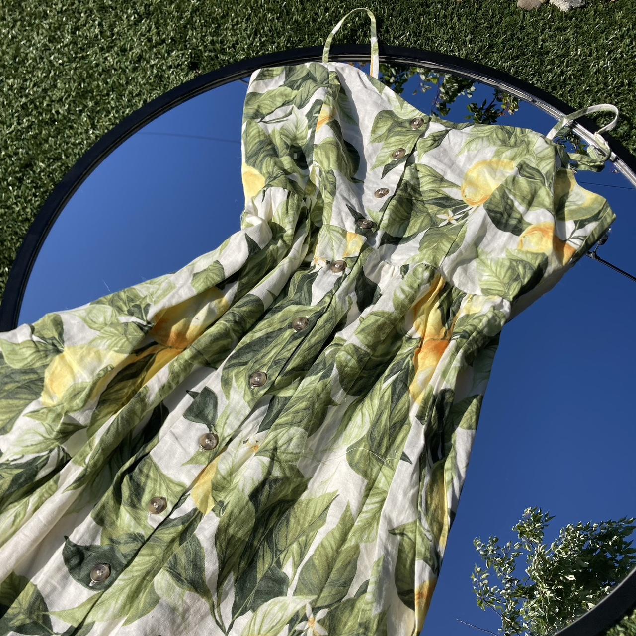 H&M midi lemon dress size medium worn once Depop