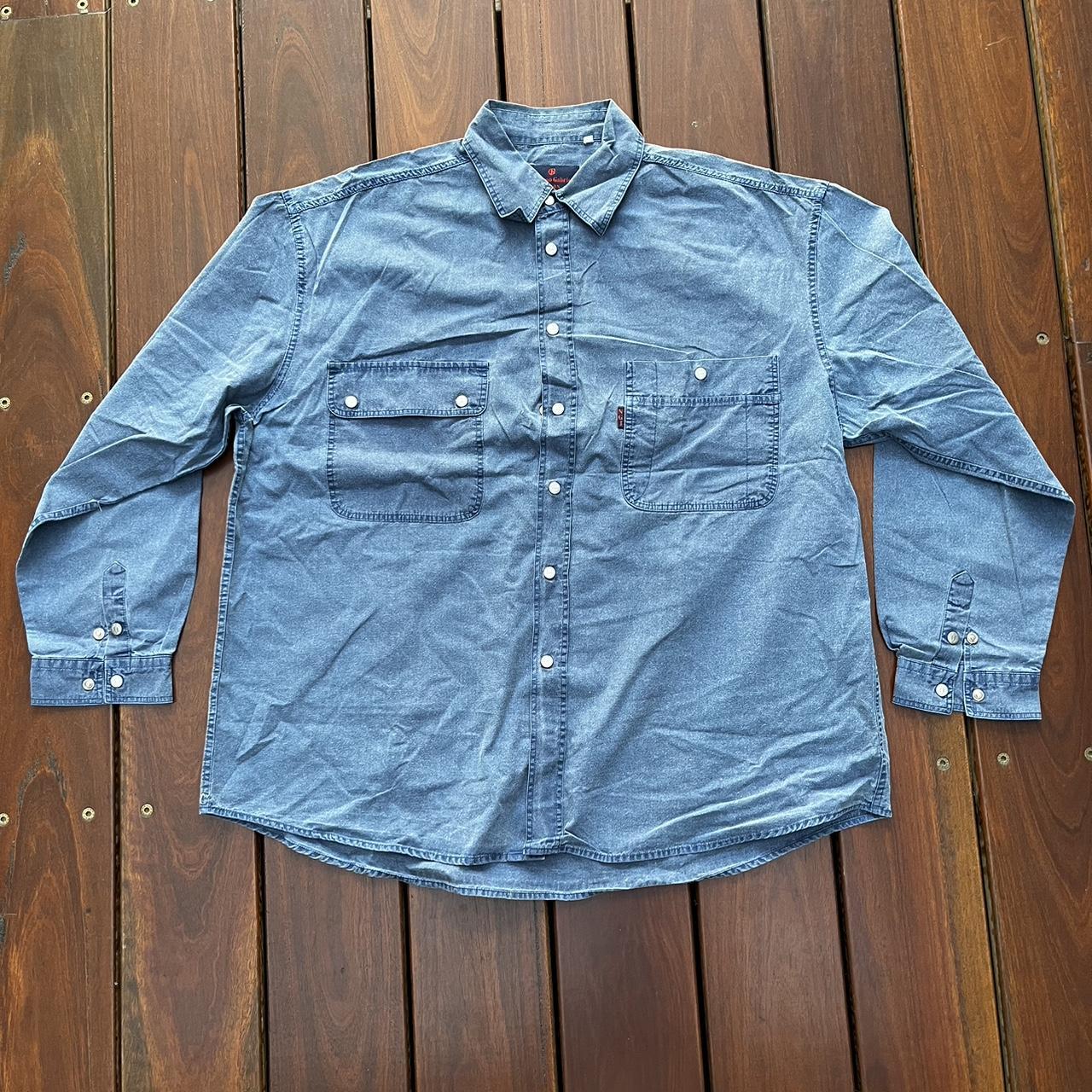 MEN'S DENIM SHIRT BRAND NAZARENO Depop
